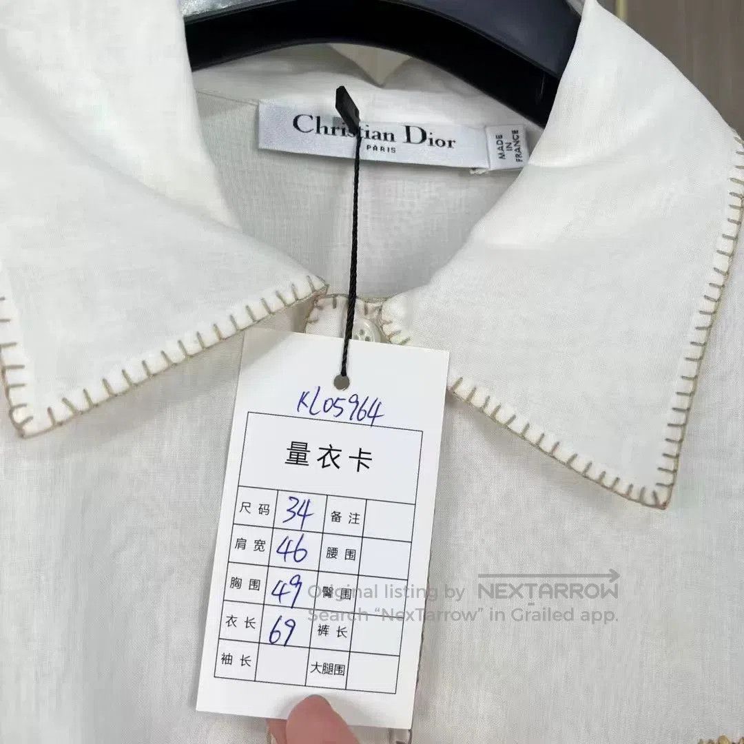 Dior dior embroidered short sleeve shirt. Size XS / US 0-2 / IT 36-38 - 7 Thumbnail