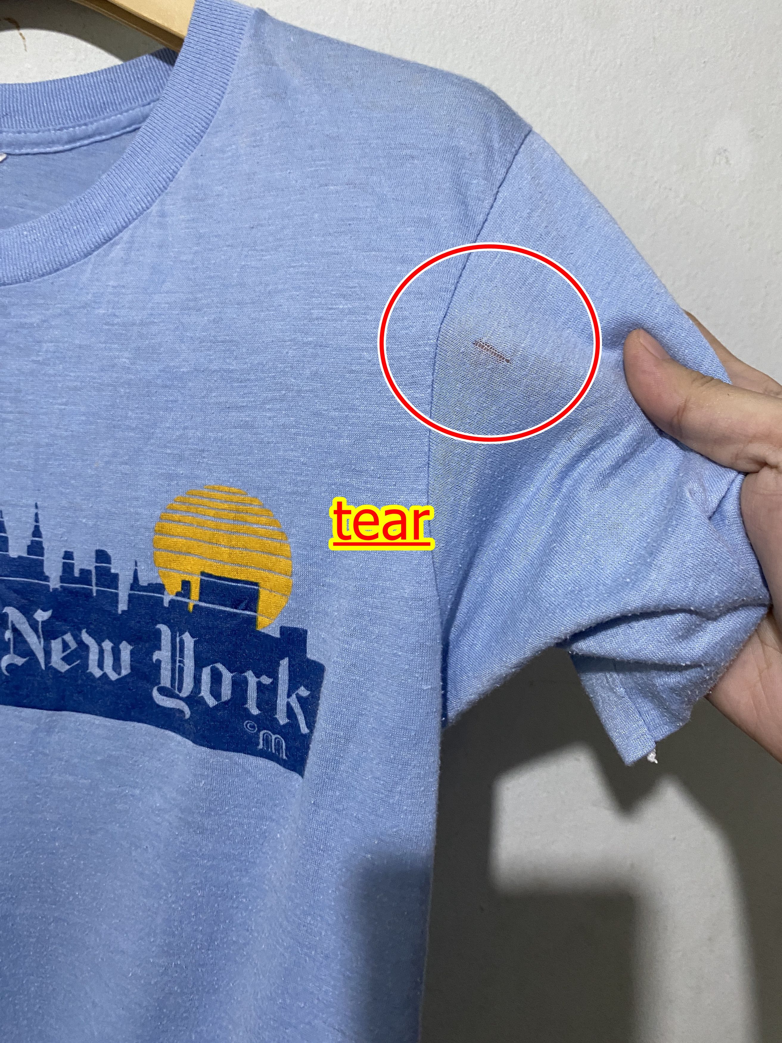 Vintage Vintage 80s New York Shirt Size US XS / EU 42 / 0 - 6 Thumbnail