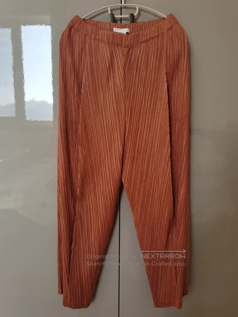 Issey Miyake Issey Miyake size:5 Brown Pleated Pants Size 31" - 2 Thumbnail