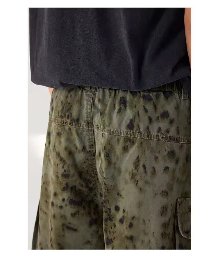 Other Animal Print Olive Green Cargo Shorts Y2K Size US 33 - 6 Thumbnail