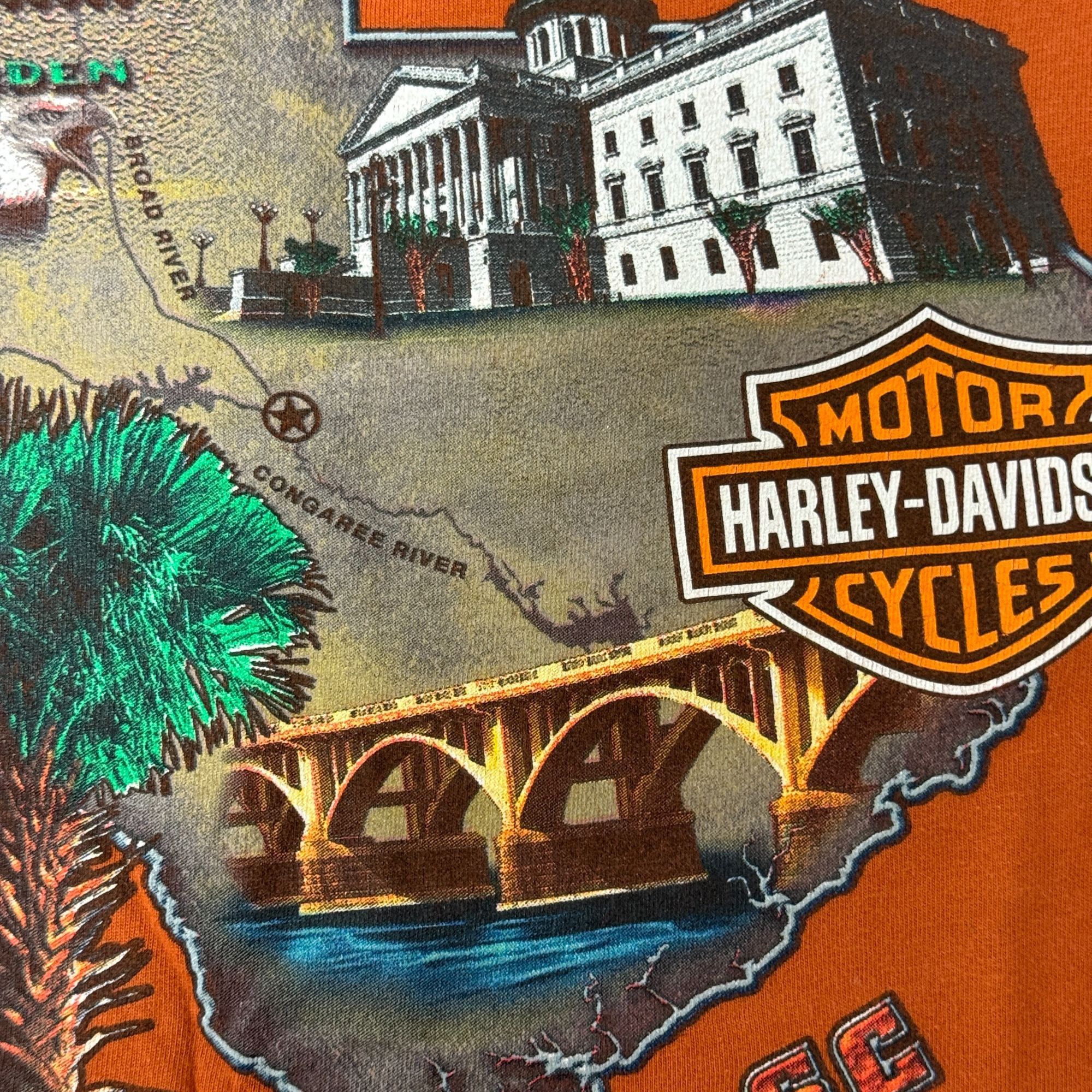 Harley Davidson THUNDER TOWER COLUMBIA SC Motorcycle Biker HD Long Sleeve T Size US L / EU 52-54 / 3 - 6 Thumbnail