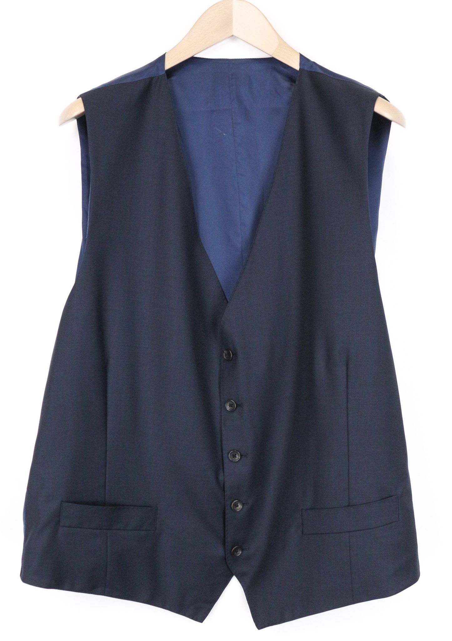 Suitsupply LAZIO UK54 Navy Blue Wool Waistcoat 75045 Size 54R - 1 Thumbnail