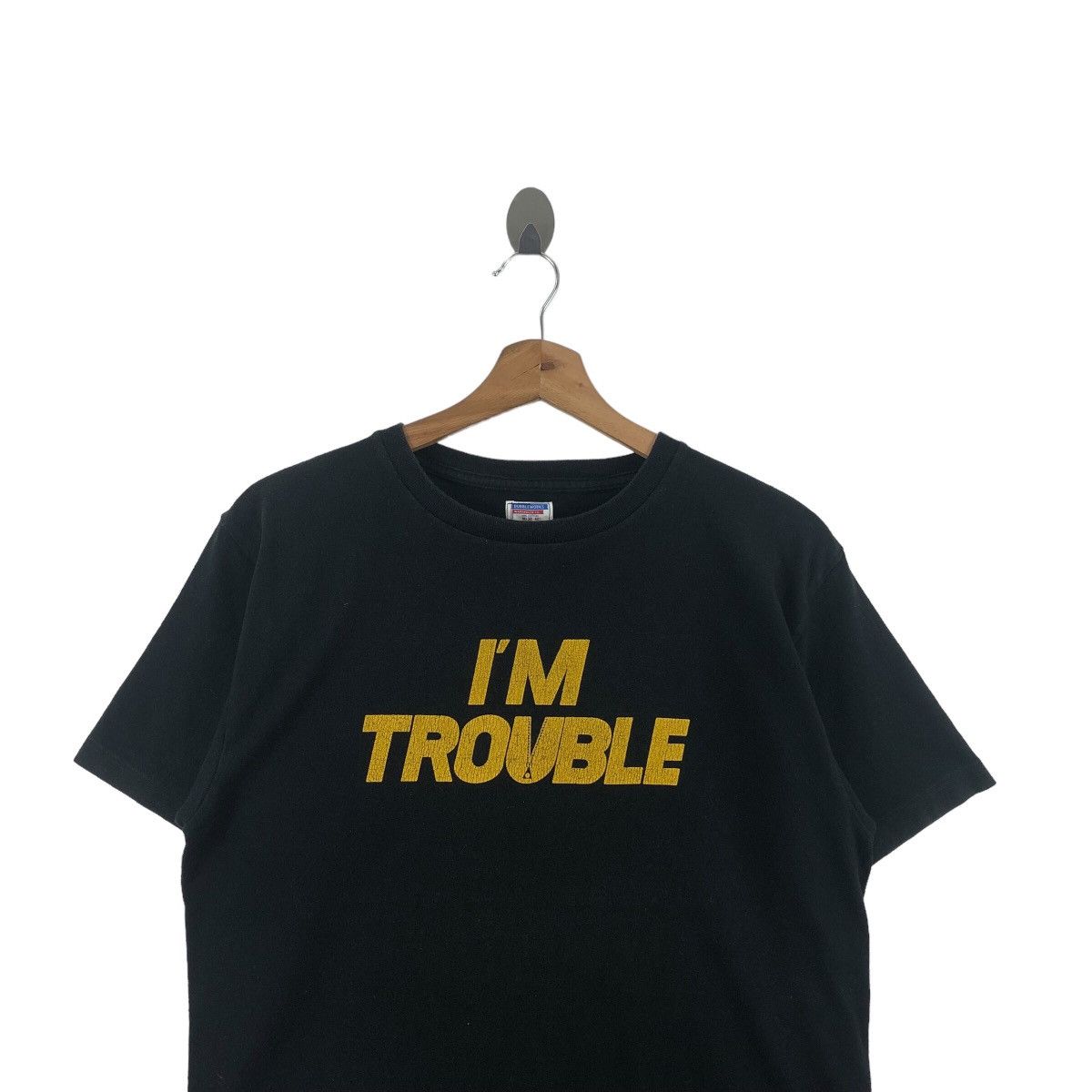 Vintage × Warehouse × Warehouse & Co. Pick!! Vtg WAREHOUSE CO. 'I'm Trouble' Top Tee Tshirt Size US M / EU 48-50 / 2 - 3 Thumbnail
