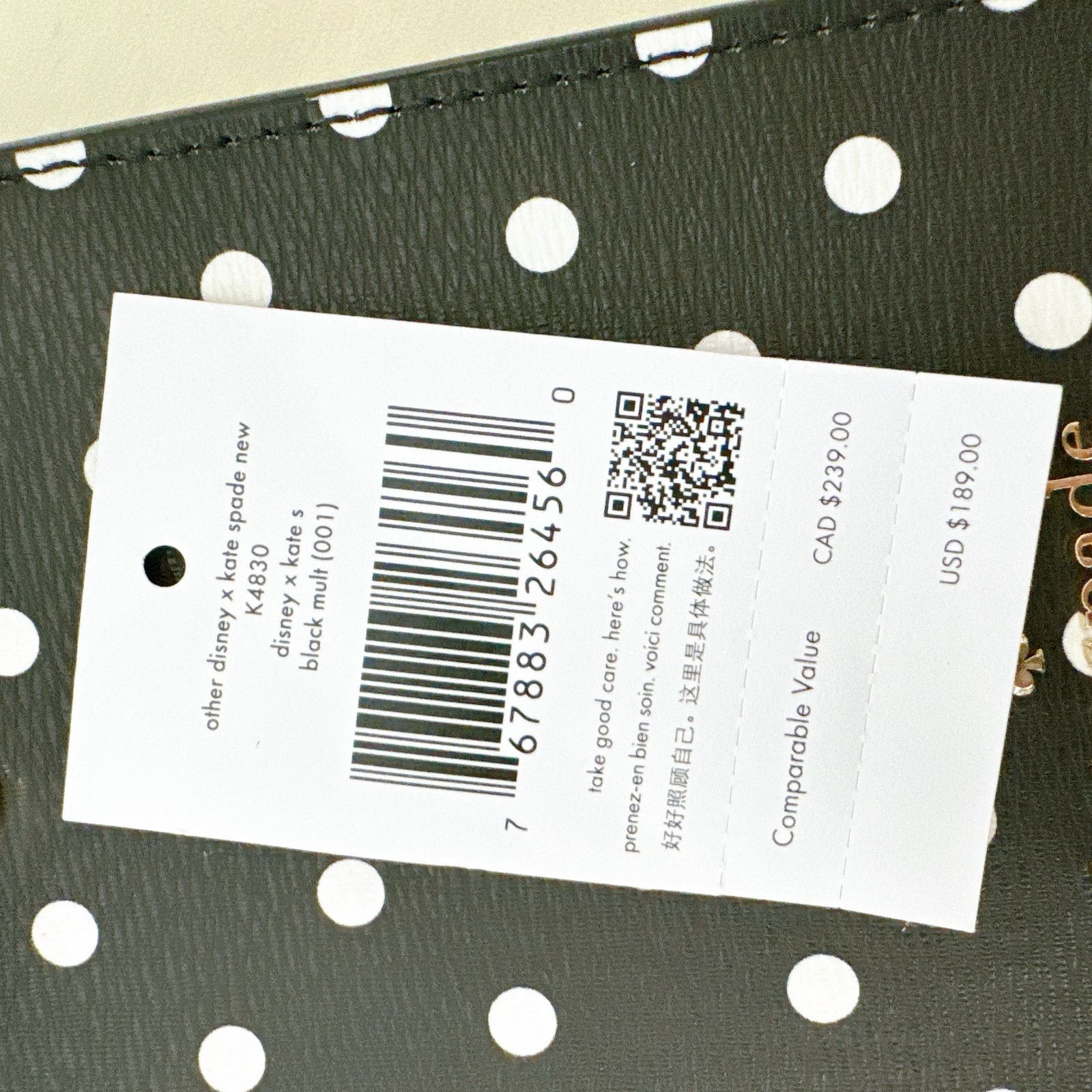 Kate Spade Kate Spade K4830 Disney X Kate Spade Minnie Mouse IN Black Size ONE SIZE - 7 Thumbnail