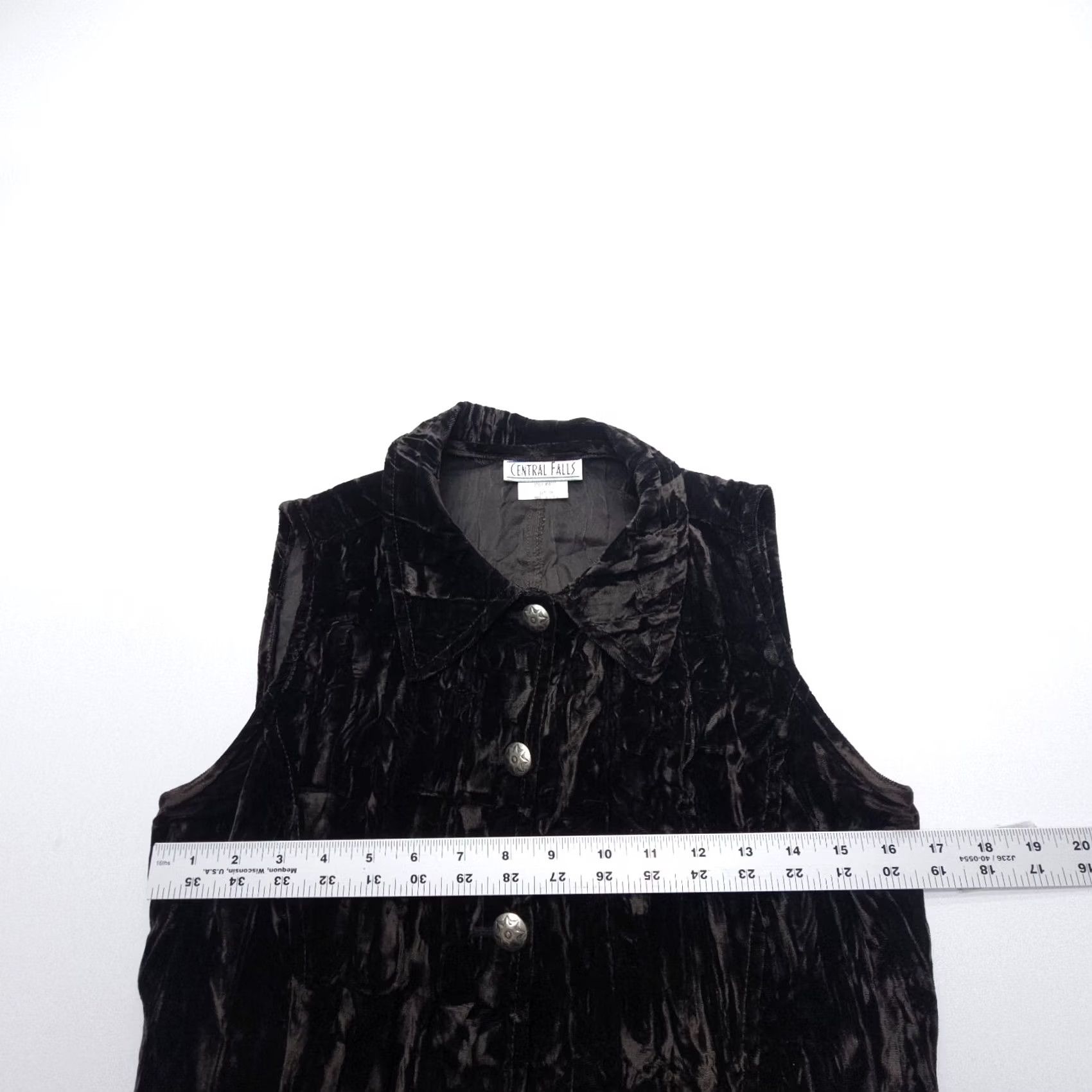 Velvet VTG Central Falls Western Crushed Velvet Vest Womens S Dark Brown USA Rodeo Mens Size S / US 4 / IT 40 - 7 Thumbnail
