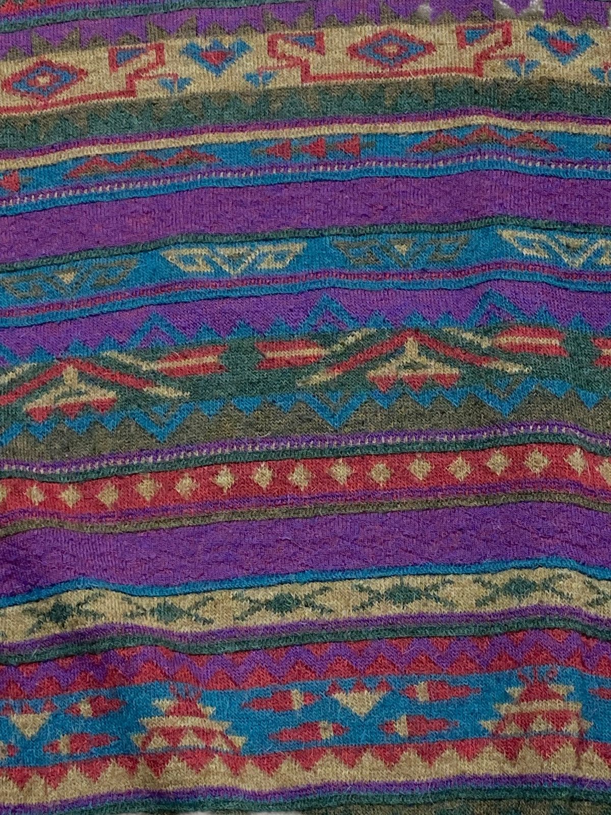 Vintage 90s Vintage MODA MASSIMO Multi Colour Wool Sweater Grunge Size US L / EU 52-54 / 3 - 3 Thumbnail