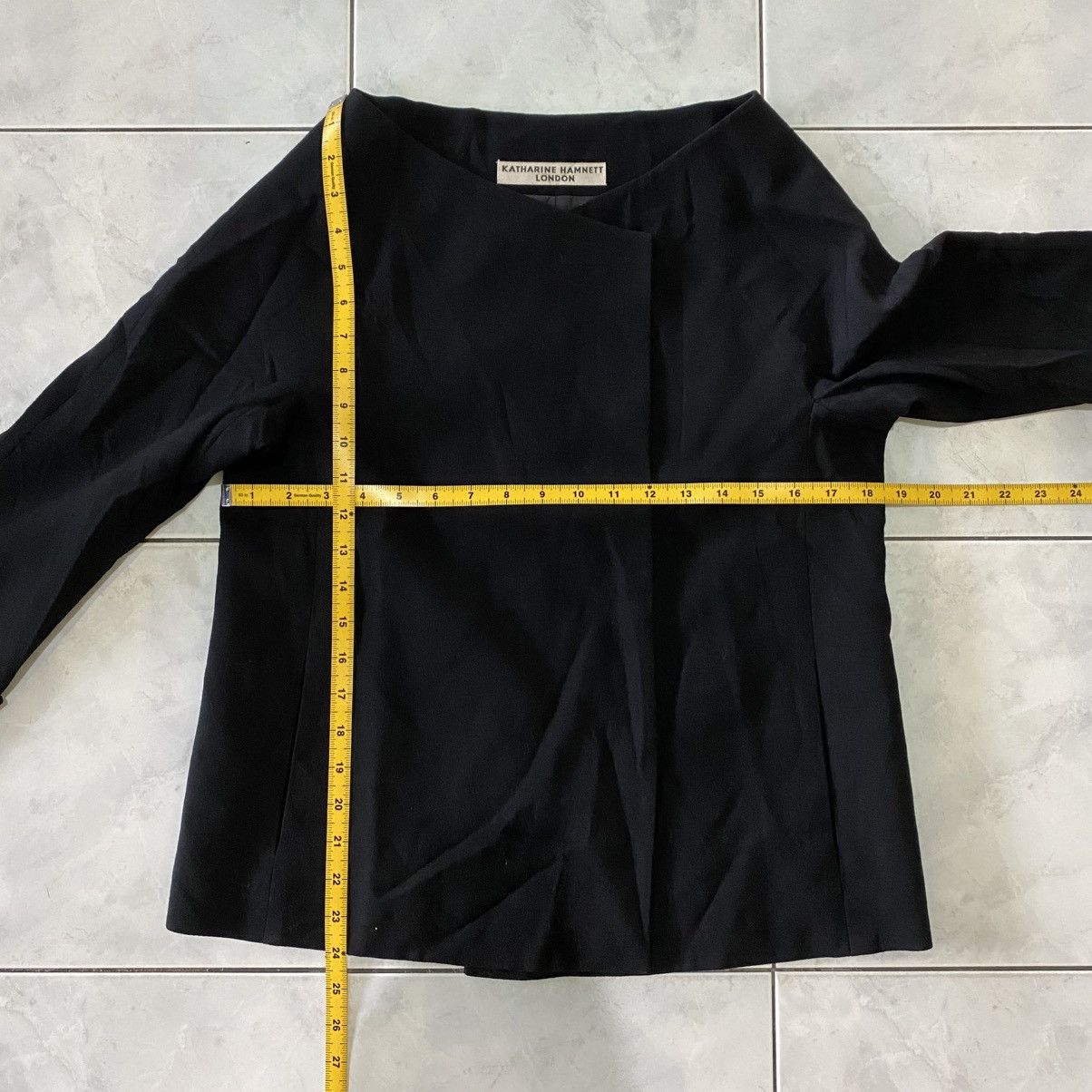 Katharine Hamnett London Katharine Hamnett London Black Blazer Structured Asymmetric Size L / US 10 / IT 46 - 16 Thumbnail