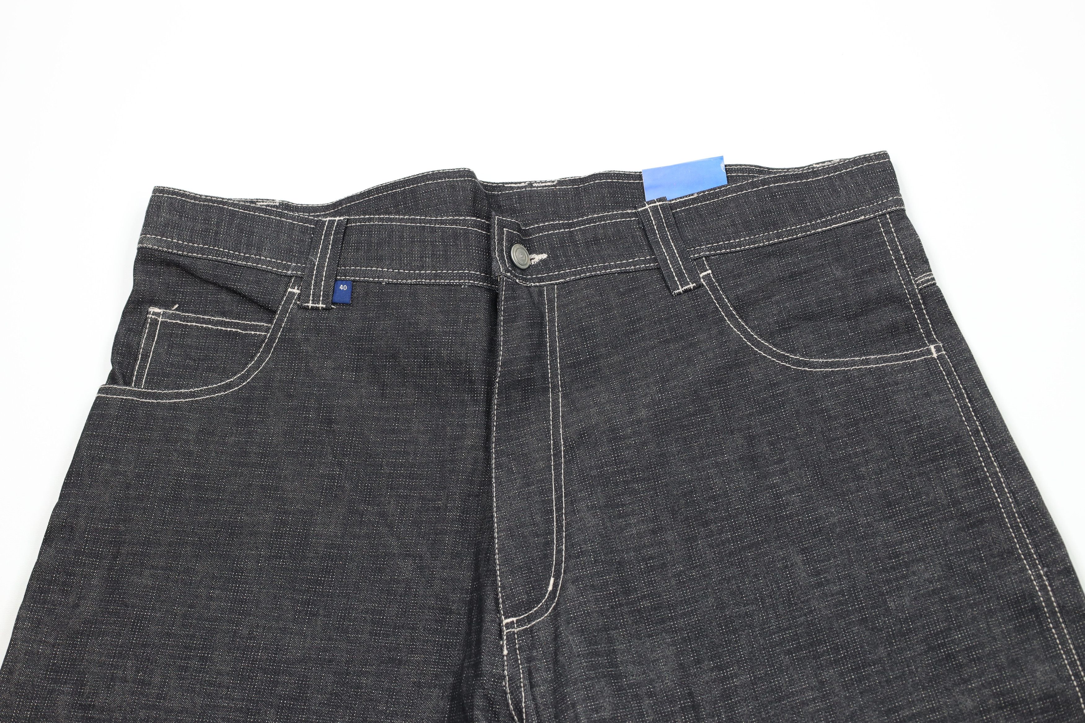 Vintage Deadstock Vintage 90s Y2K Streetwear Fit Denim Shorts Black Size US 40 / EU 56 - 2 Thumbnail