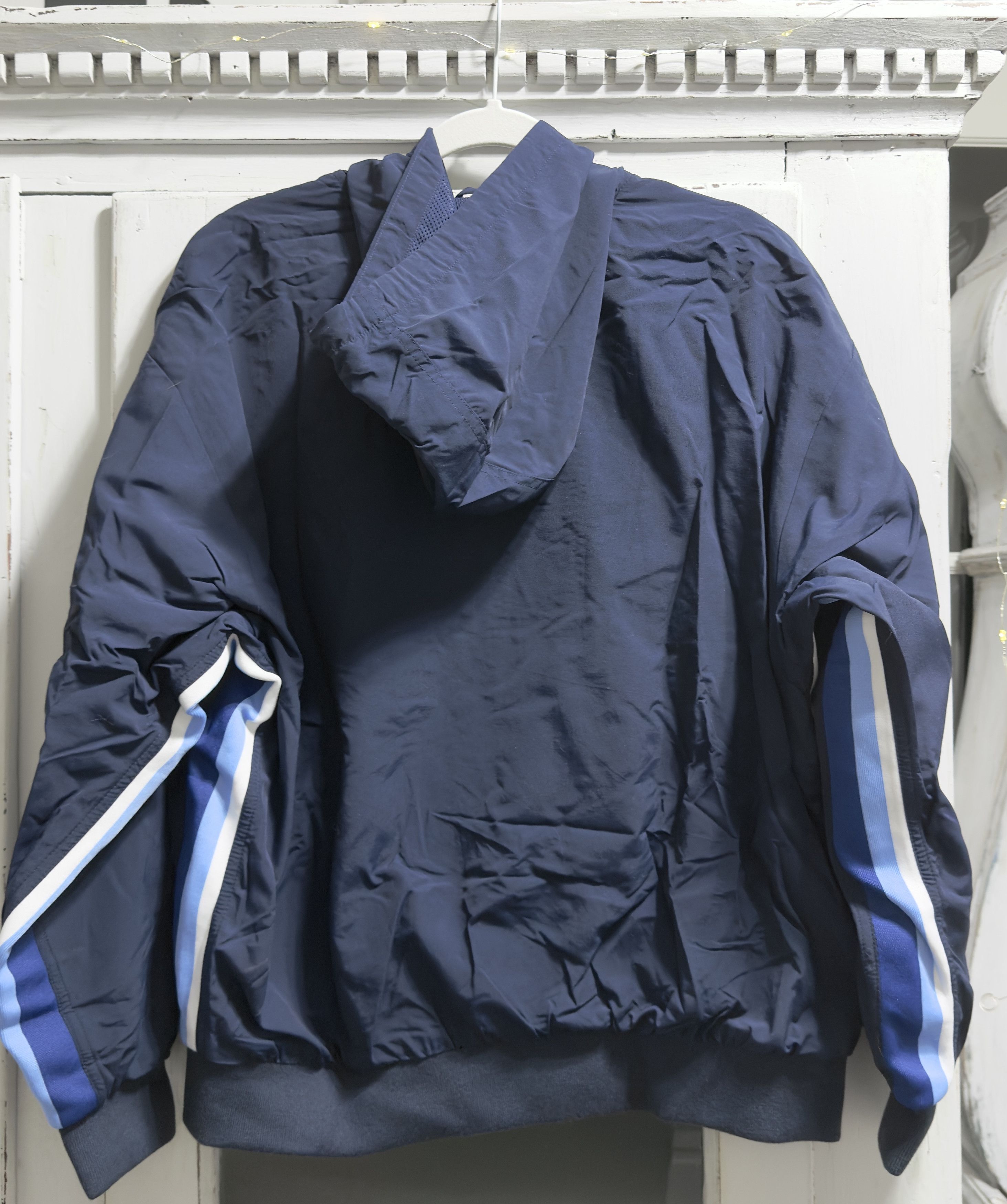 Supreme Navy Appliqué Hooded Track Jacket Size US M / EU 48-50 / 2 - 9 Thumbnail