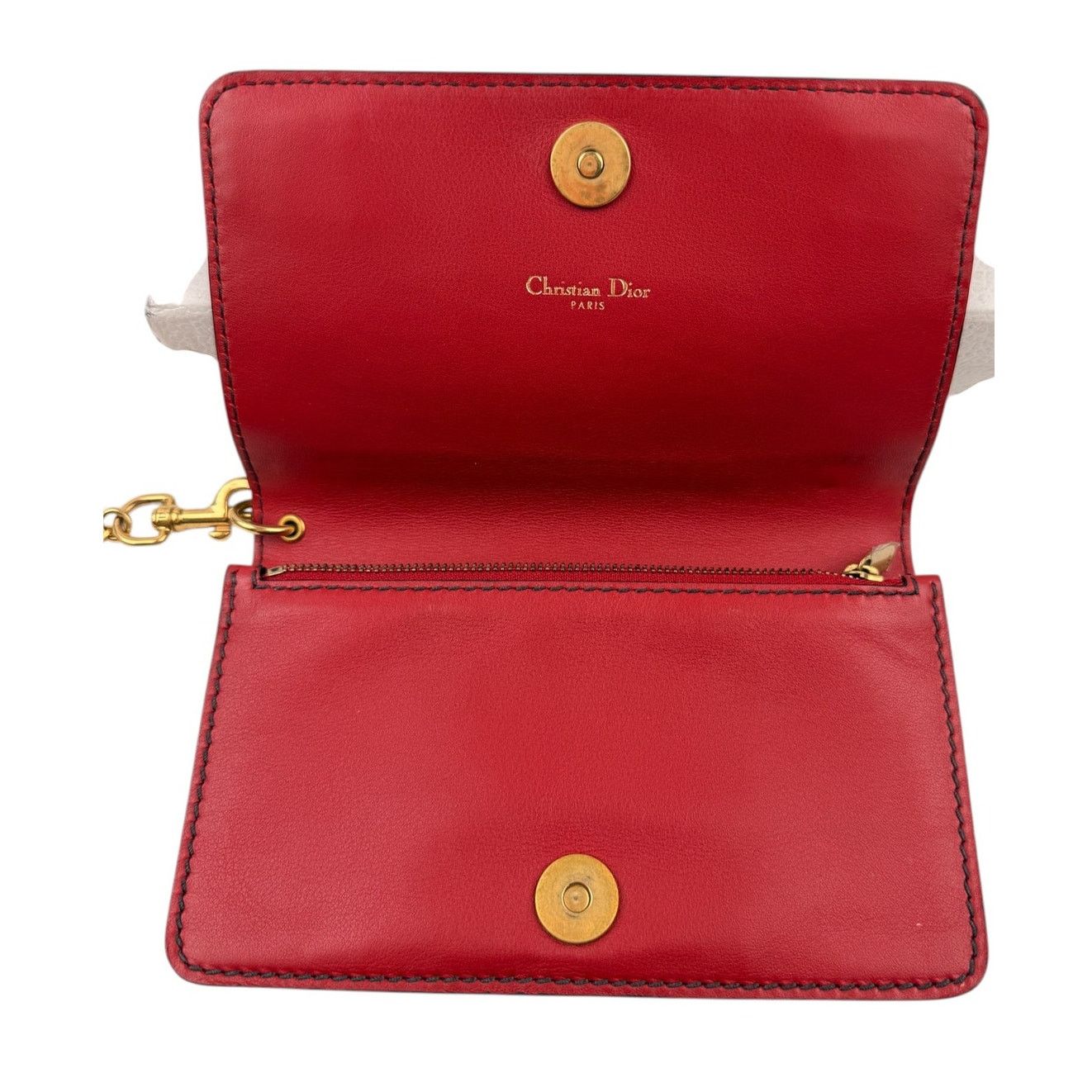 Dior Dior Dioramour Red Clutch with Chained Wristlet Size ONE SIZE - 4 Thumbnail