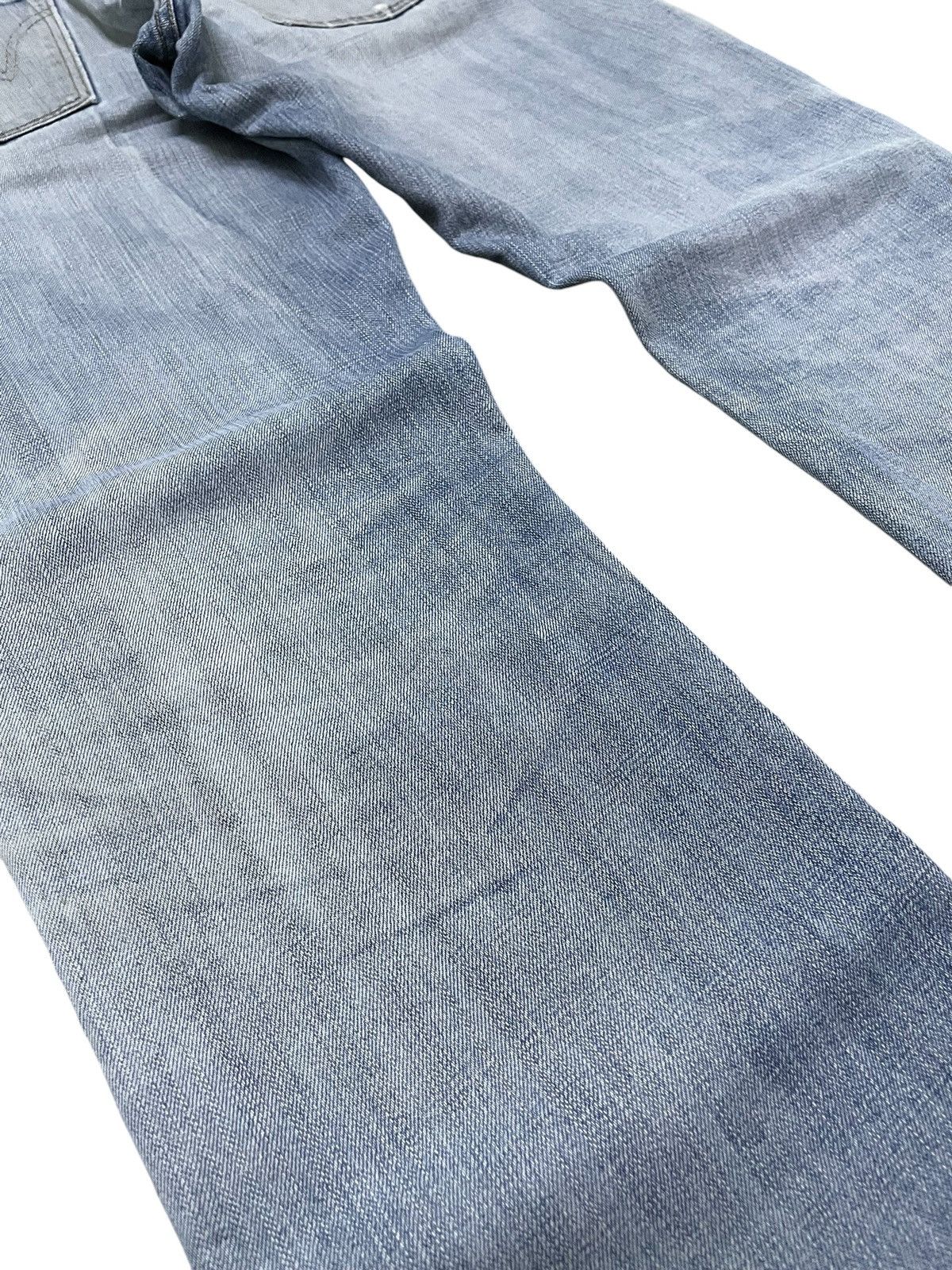 Edwin × Vintage Edwin XV Light Wash Distressed Straight Jeans Size US 30 / EU 46 - 16 Thumbnail