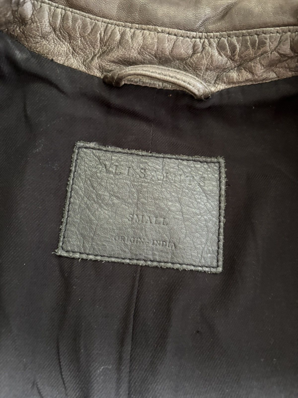 Allsaints AllSaints Conroy Leather Biker Jacket Men Size S Brown Moto Size US S / EU 44-46 / 1 - 23 Thumbnail