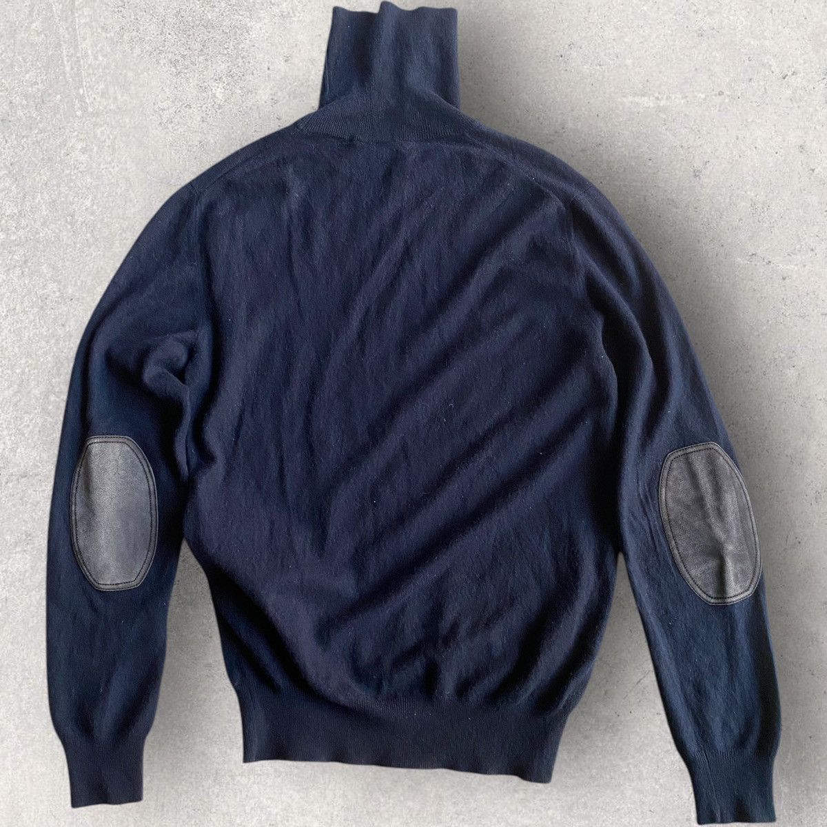 Louis Vuitton Fall05 Leather Elbows Patch Mock Neck Sweater Size US S / EU 44-46 / 1 - 4 Thumbnail
