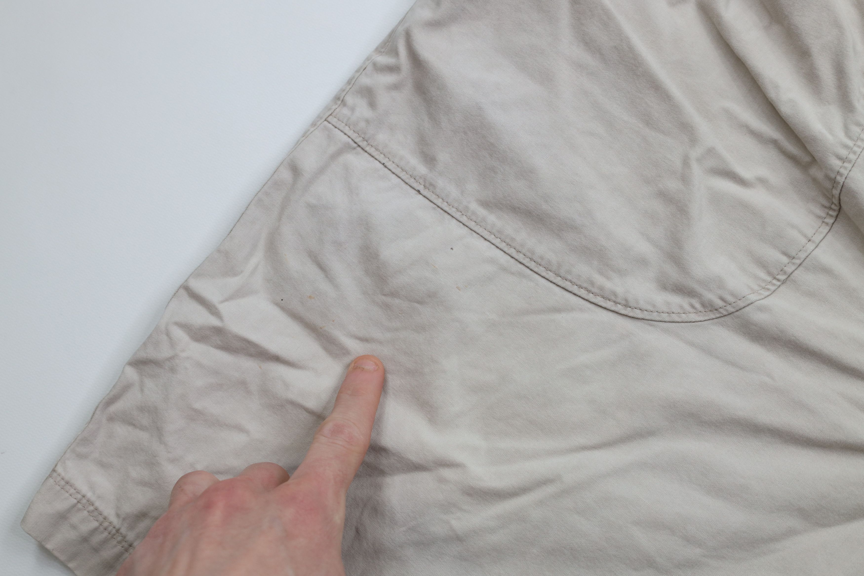 Nike × Vintage Vintage 90s Y2K Nike Travis Scott Mini Swoosh Shorts Beige Size US 34 / EU 50 - 6 Thumbnail