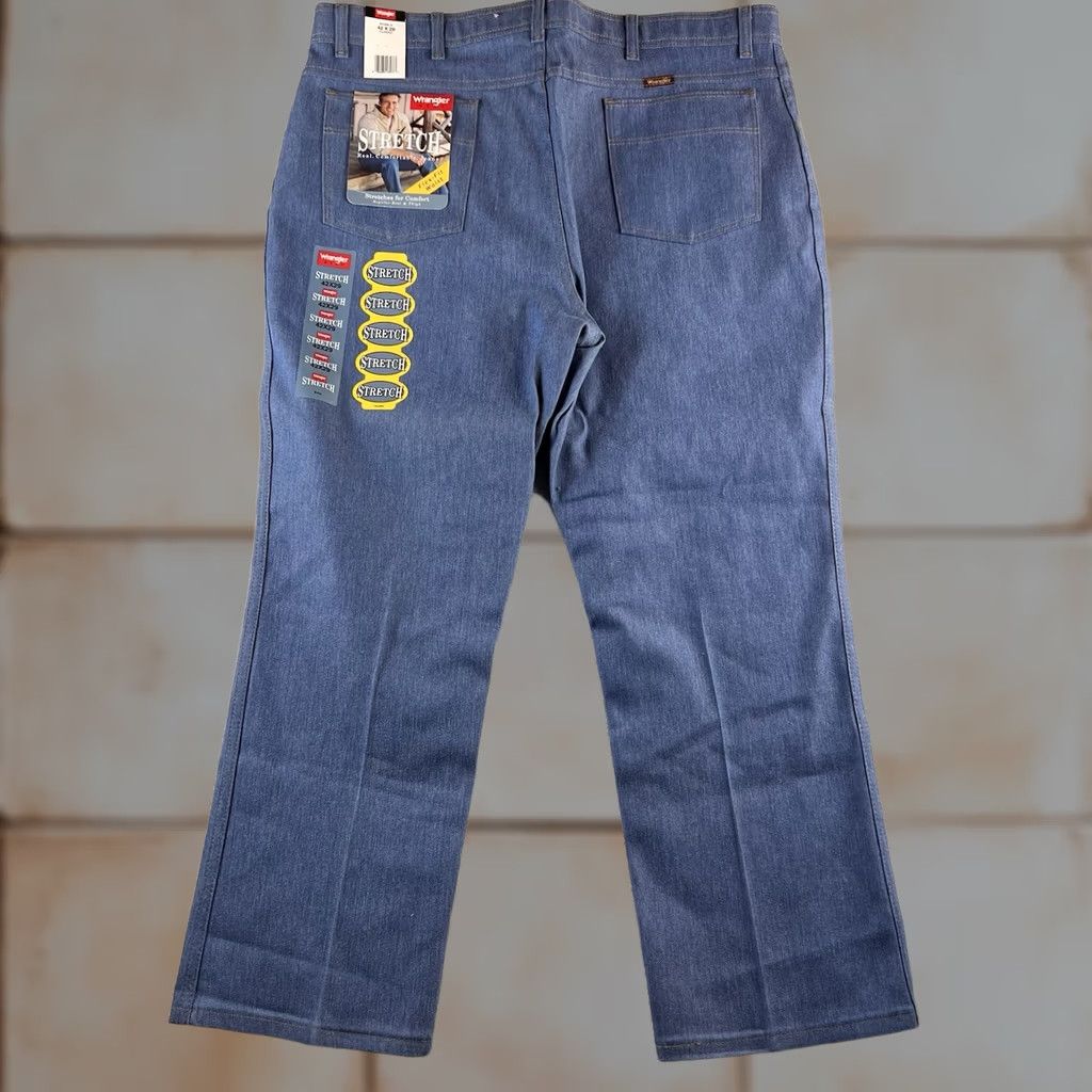 Wrangler VINTAGE Wrangler Jeans Straight Denim Blue 42x29 Big & Tall Stretch Inseam 29 Men USA Cowboy NWT NWT Size US 40 / EU 56 - 1 Thumbnail