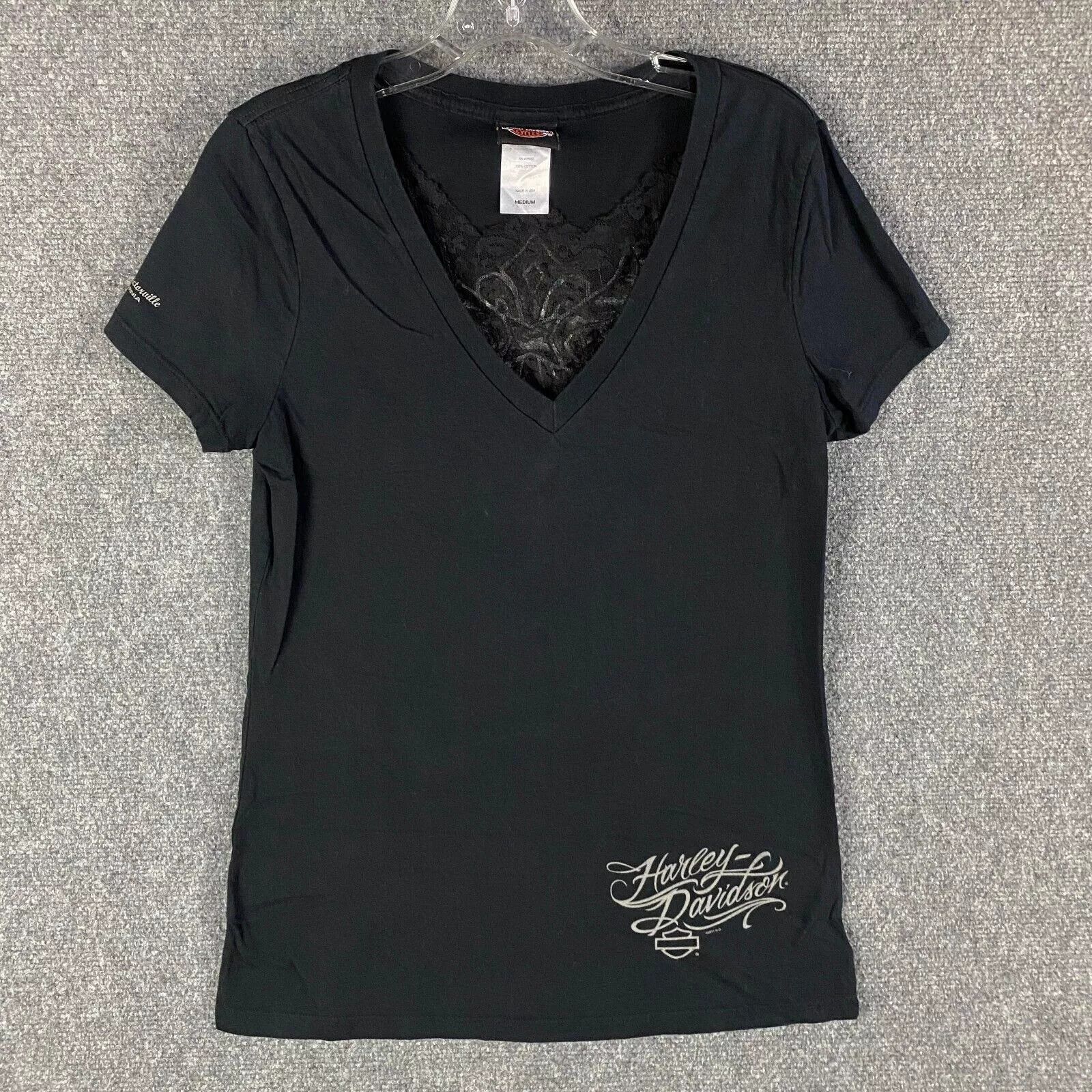 Harley Davidson × Vintage Harley Davidson Shirt Women's Medium V-Neck Victorville CA Size M / US 6-8 / IT 42-44 - 1 Thumbnail
