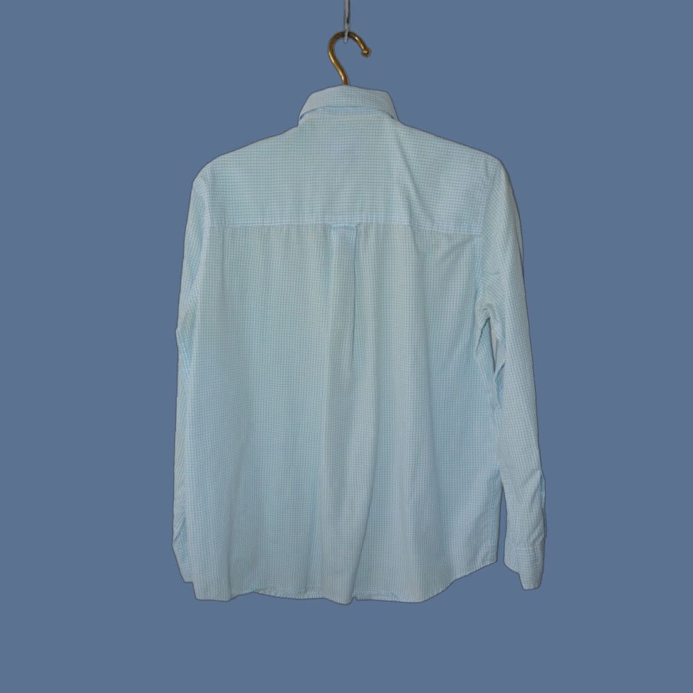 Chaps Chaps Shirt Button-Down Men M White/Blue Check Cotton Blend Size US M / EU 48-50 / 2 - 1 Thumbnail