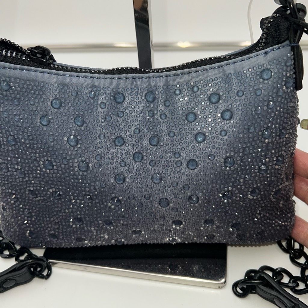 Steve Madden Steve Madden BBABS Sparkle Gray and Black hardware Bag Size ONE SIZE - 7 Thumbnail