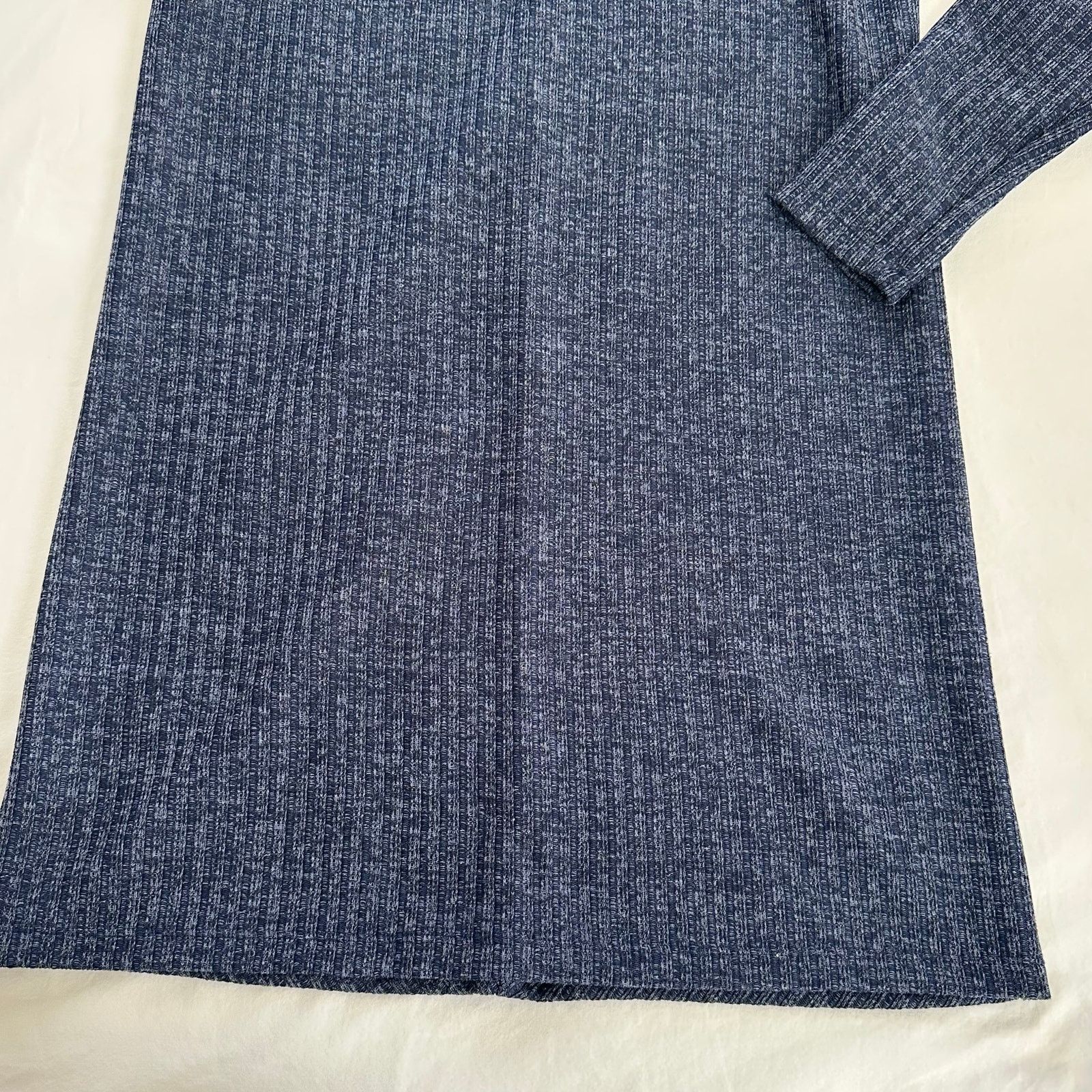 Other Max Studio Ribbed Geometric Navy Sweater Dress Cowl Neck S Size S / US 4 / IT 40 - 11 Thumbnail