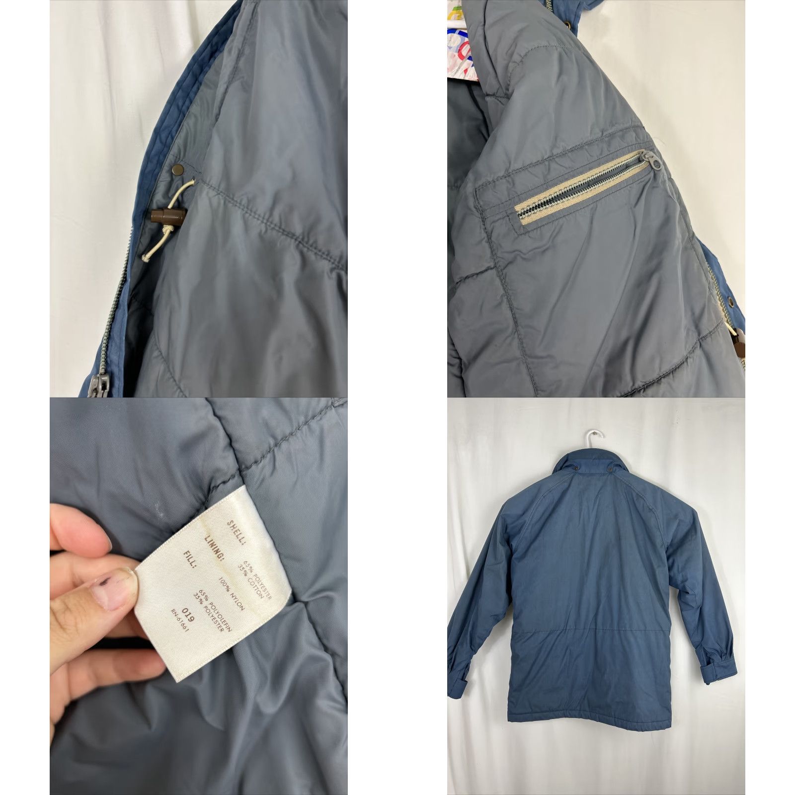 Vintage VINTAGE L.L. Bean Jacket Men Large Blue Winter Zip Pockets Cotton Blend Shirt/Coat? Size US L / EU 52-54 / 3 - 9 Thumbnail