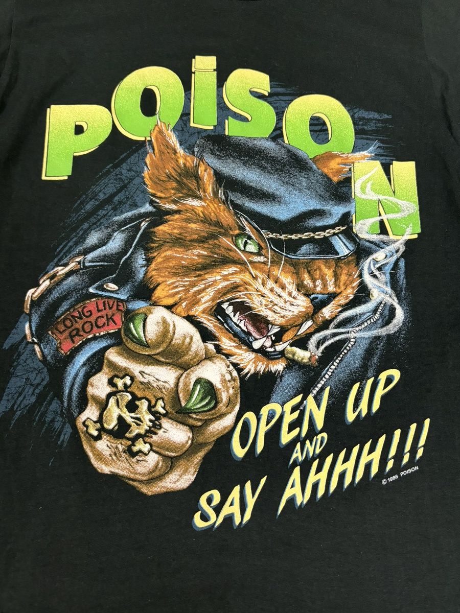 Vintage VINTAGE 80s POISON TSHIRT Size US M / EU 48-50 / 2 - 3 Thumbnail