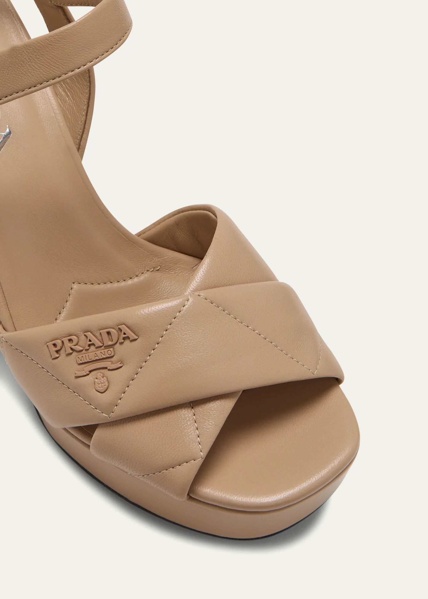 Prada Prada 65mm Nude Platform Sandal Ankle Strap Block Heel 41 Size US 11 / IT 41 - 6 Thumbnail