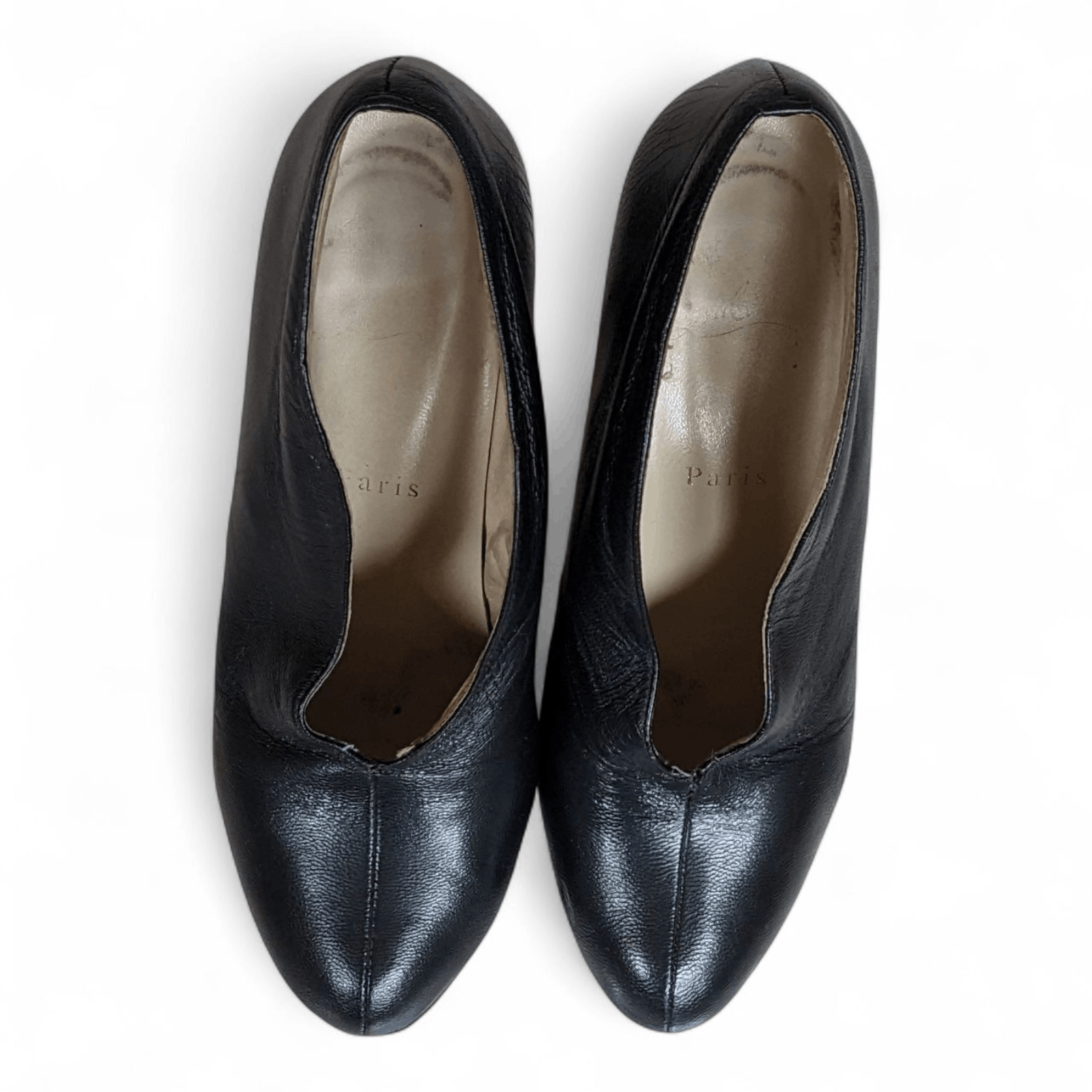Christian Louboutin Christian Louboutin Black Leather Heels (Size 37) Size US 7 / IT 37 - 5 Thumbnail