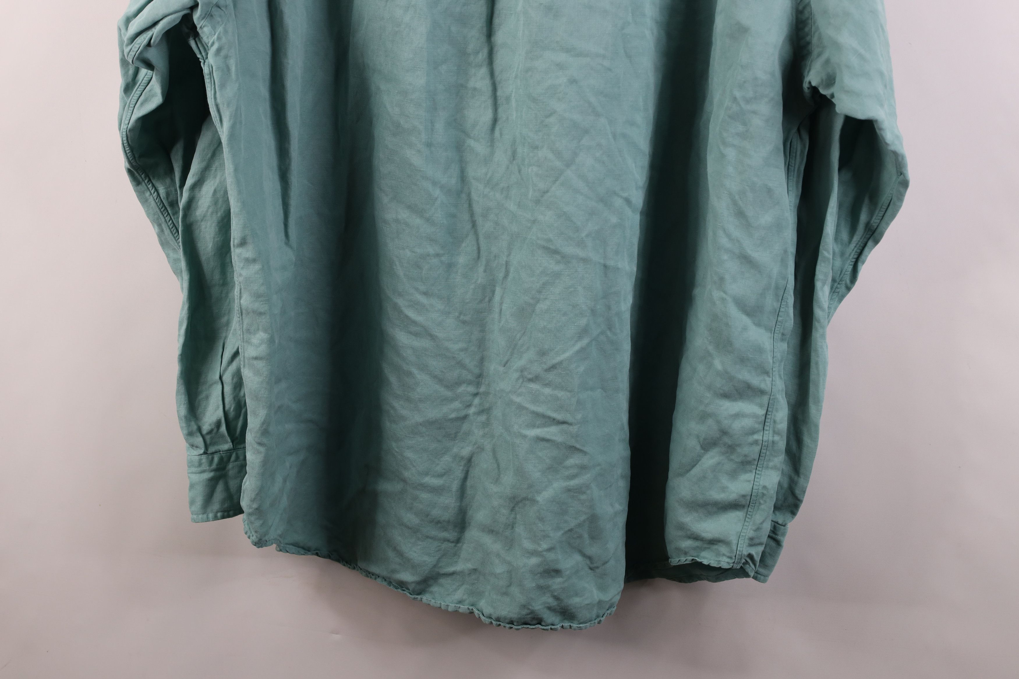Vintage 90s Ralph Lauren Linen Collared Button Down Shirt