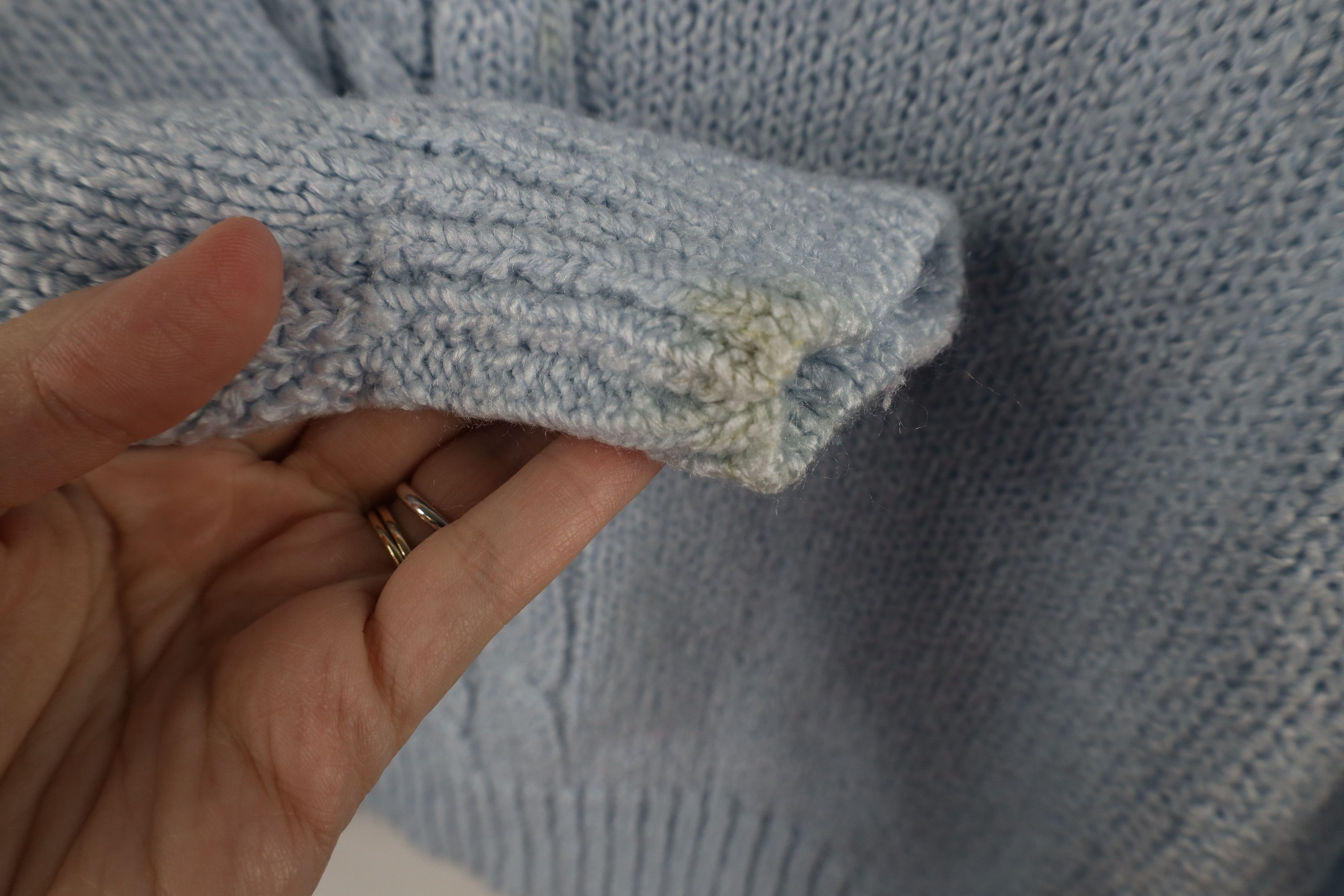 Vintage Vintage 90s Streetwear Chunky Cable Knit Mock Neck Sweater Size L / US 10 / IT 46 - 7 Thumbnail