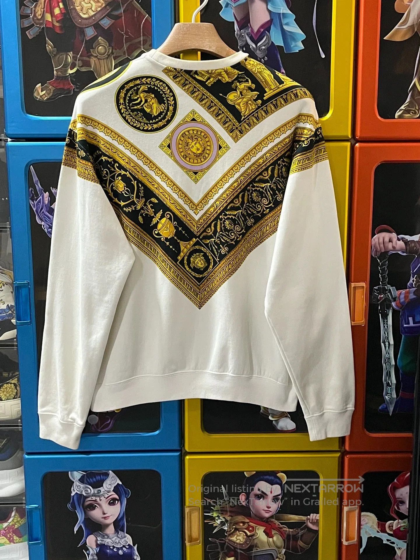 Versace Versace White Sweatshirt with Gold Print. Size US L / EU 52-54 / 3 - 2 Thumbnail