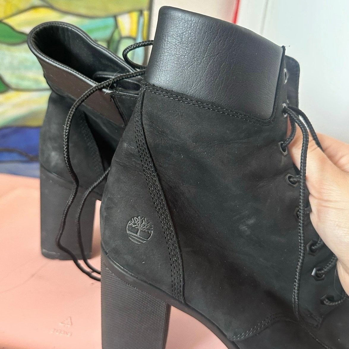 Timberland timberland black platform boots heels shoes Size US 10 / IT 40 - 3 Thumbnail