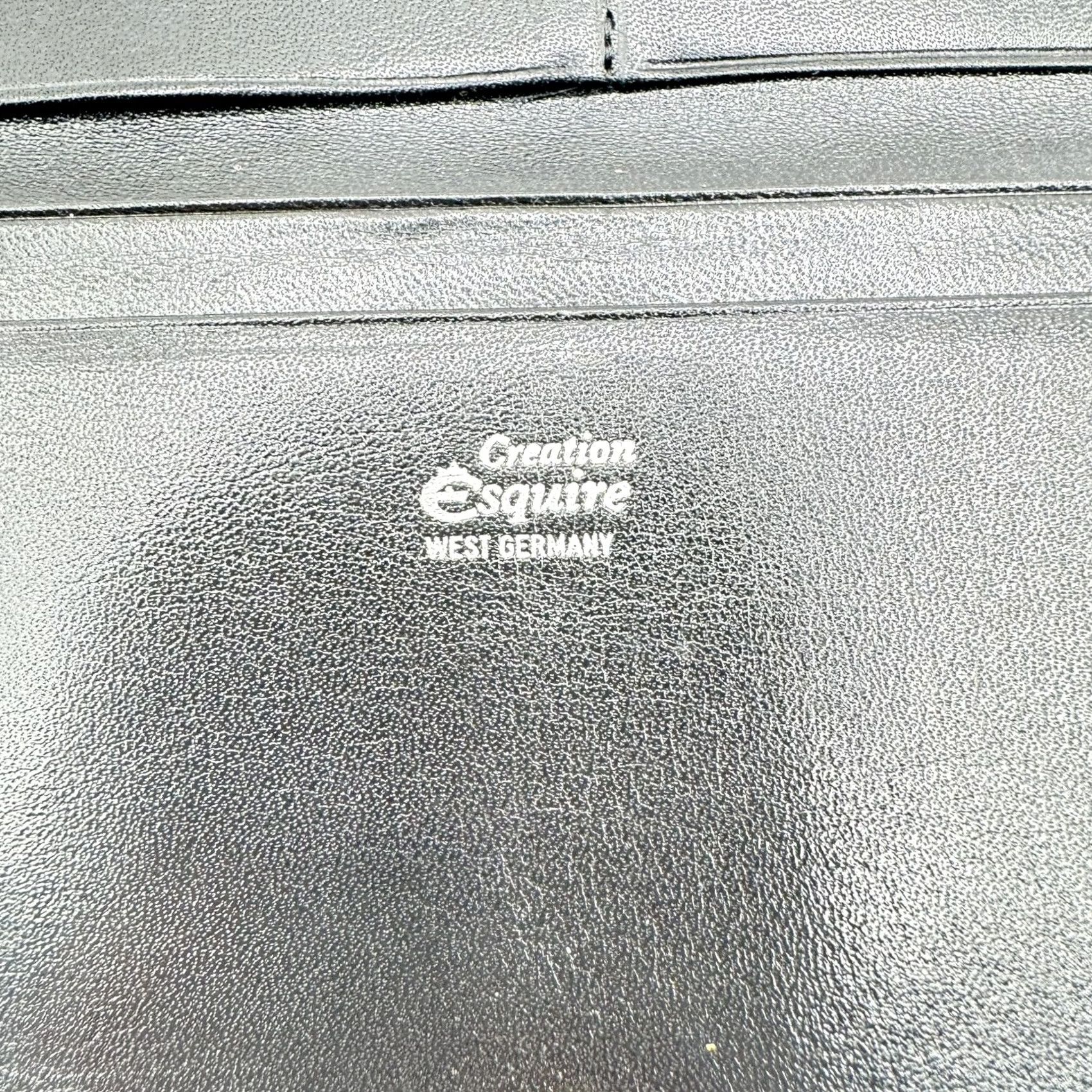 Vintage VTG Esquire Wallet Leather West Germany Black S Unisex Card Money Folding Button Handmade Size ONE SIZE - 4 Thumbnail