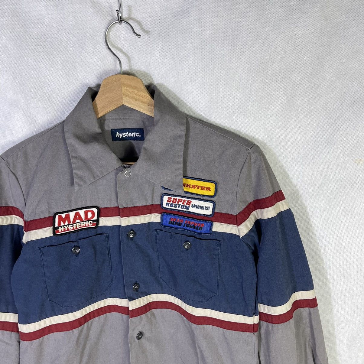 Hysteric Glamour Hysteric Glamour Mad Patches Motor Racer Shirt Size US S / EU 44-46 / 1 - 3 Thumbnail
