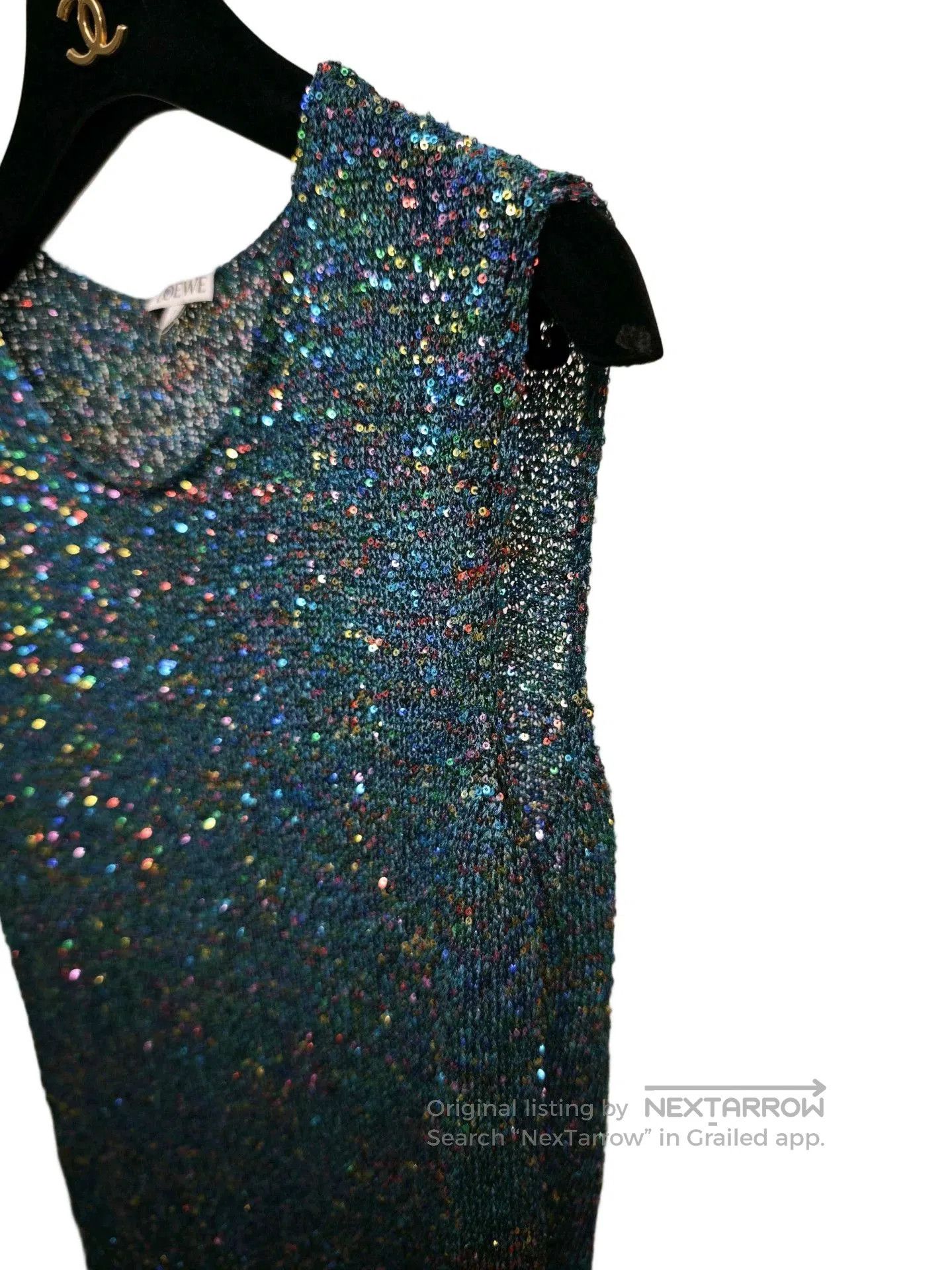 Loewe LOEWE Sequin Asymmetric Sleeveless Top. Size US S / EU 44-46 / 1 - 7 Thumbnail