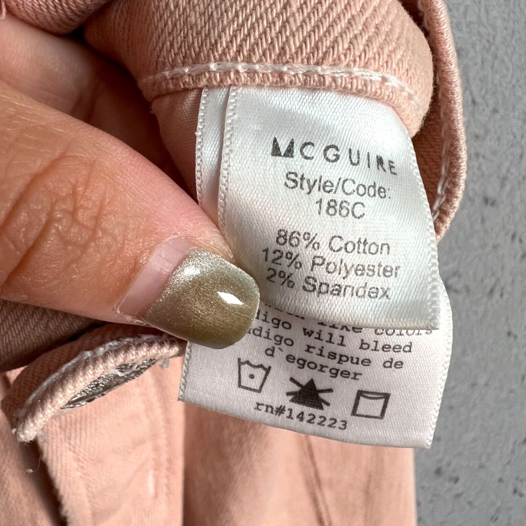 Denime McGuire Valletta Straight Light Pink Frayed Hem Jeans Size 26 Denim Womens Size 26" / US 2 / IT 38 - 5 Thumbnail