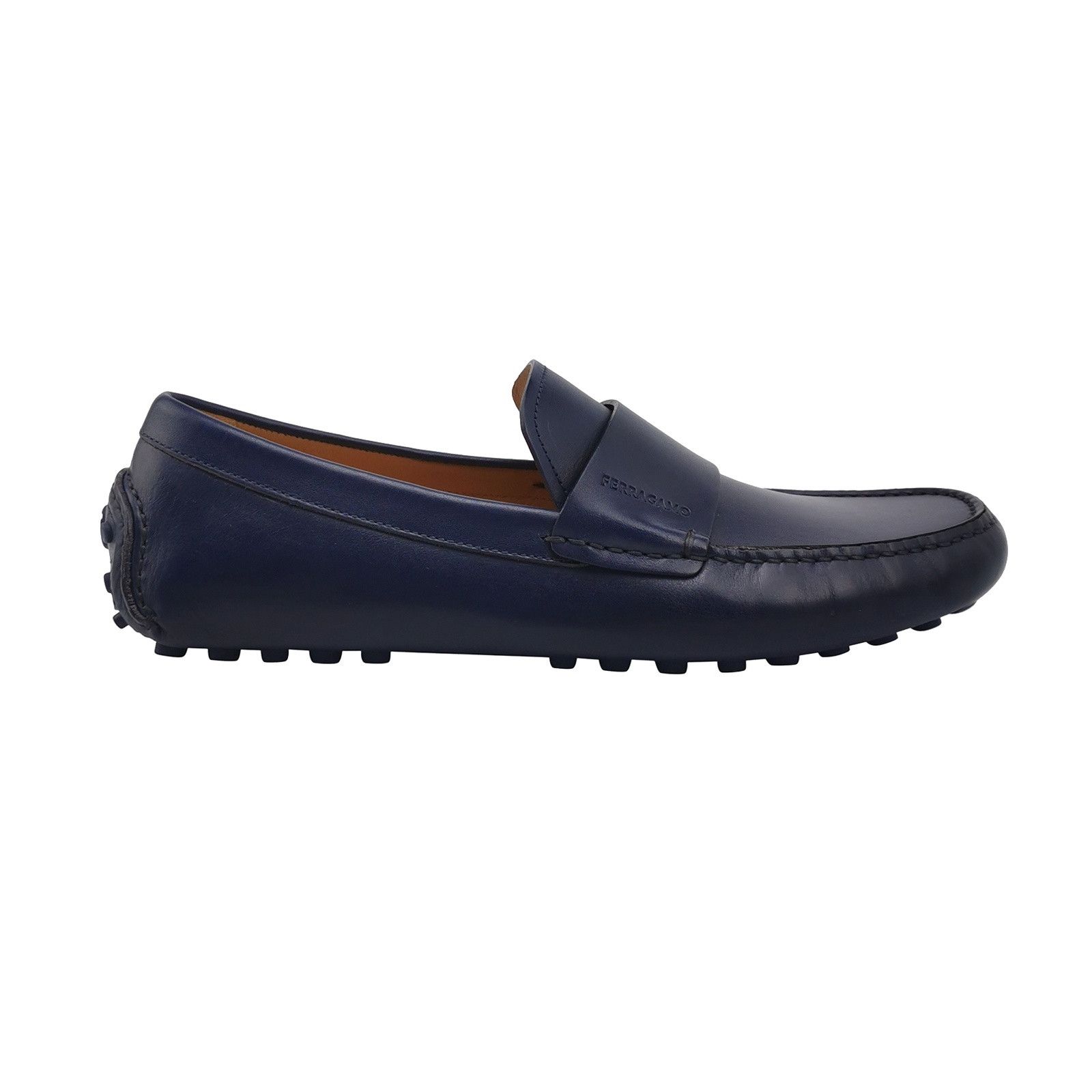 Salvatore Ferragamo Salvatore Ferragamo Navy Gancini Leather Loafers 42 Size US 9 / EU 42 - 1 Thumbnail