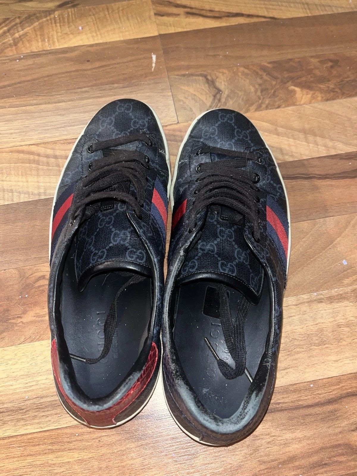 Gucci Gucci Ace Sneakers Monogram GG Black 9 Low Tops Size US 9 / EU 42 - 4 Thumbnail