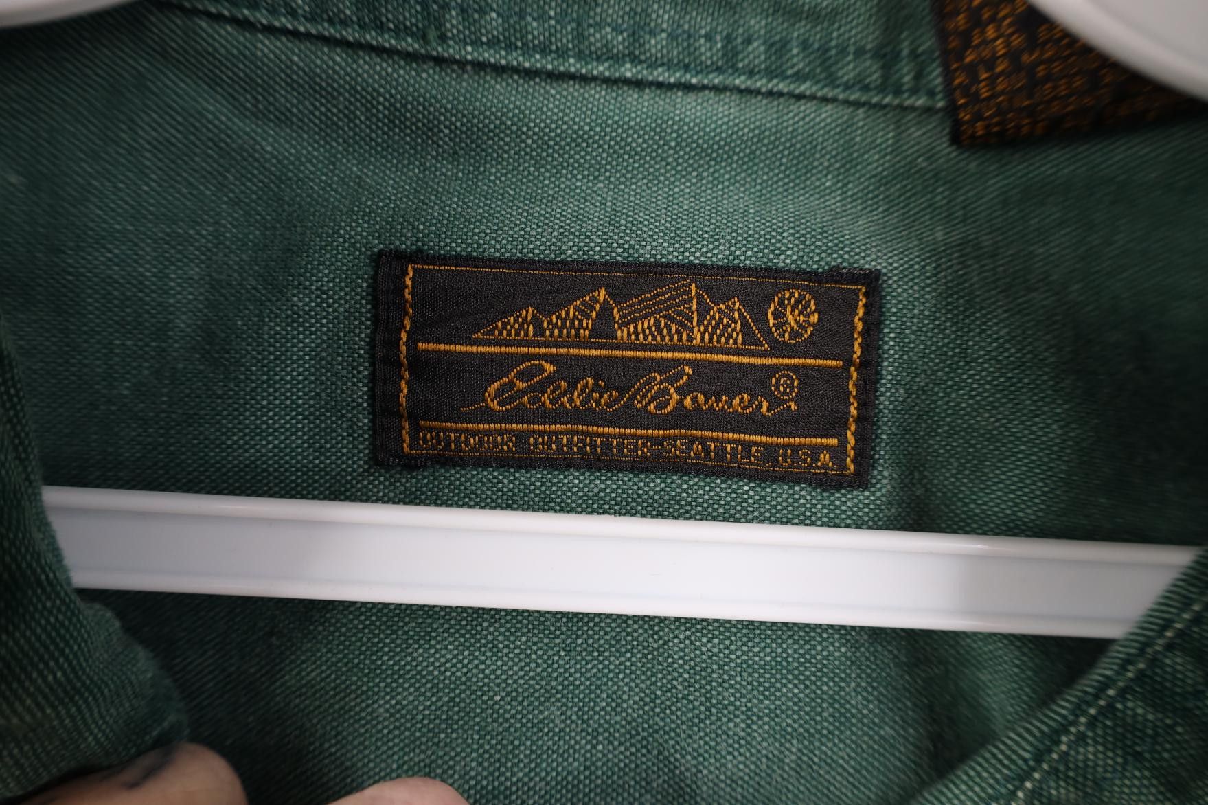 Eddie Bauer Vintage 90s Eddie Bauer Collared Button Down Shirt Green Size US XL / EU 56 / 4 - 8 Thumbnail
