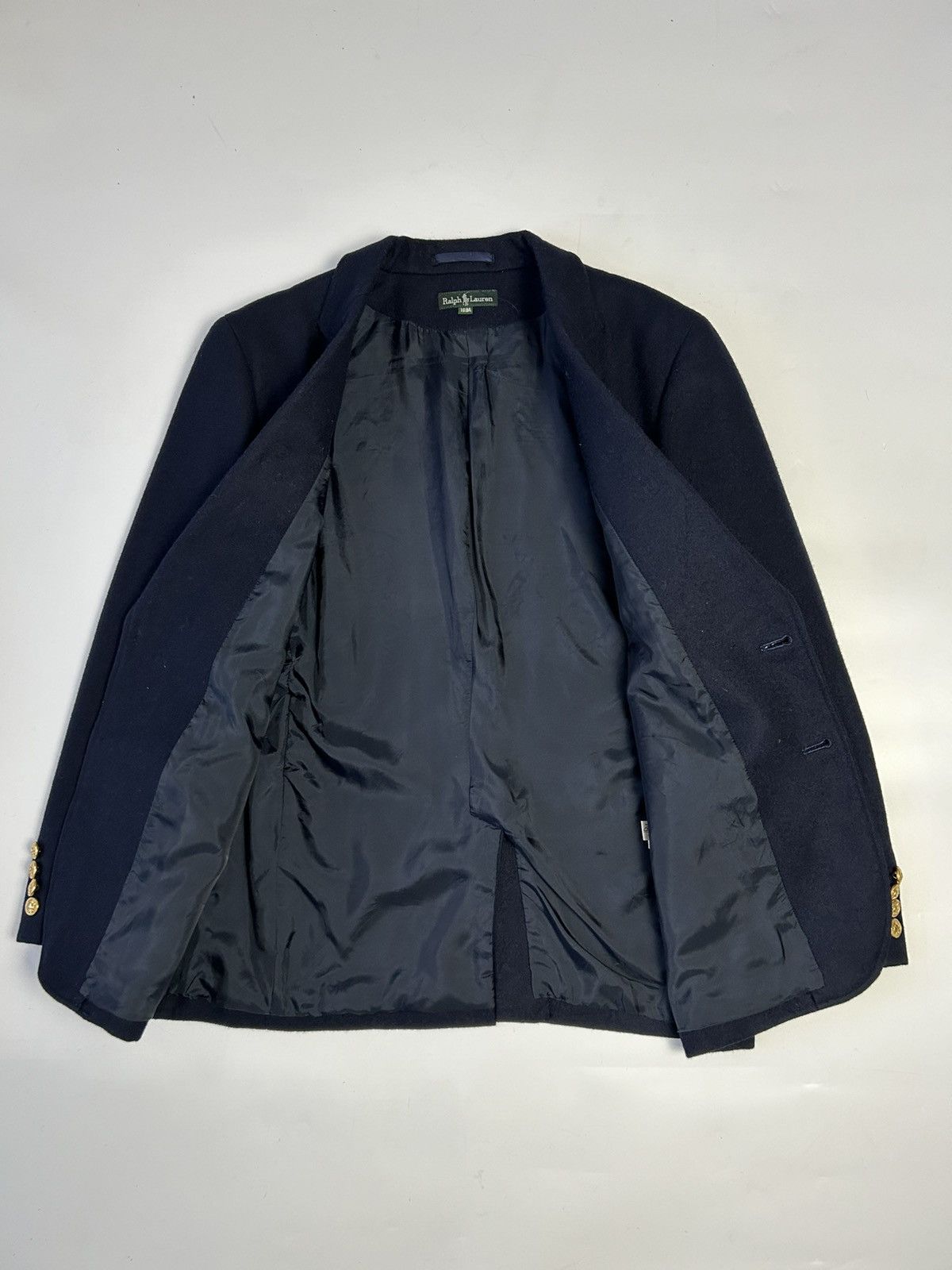 Polo Ralph Lauren × RRL Ralph Lauren × Ralph Lauren RALPH LAUREN NAVY SINGLE BREAST BLAZER Size 36R - 2 Thumbnail