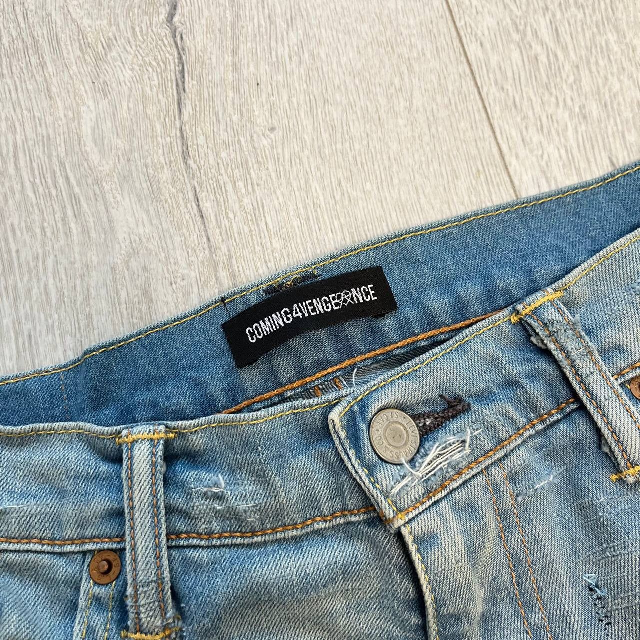 Levi's 🔥CRAZY LEVI’S 504 DISTRESSED HANDMADE DENIM COMING4VEGEANCE Size US 32 / EU 48 - 5 Thumbnail