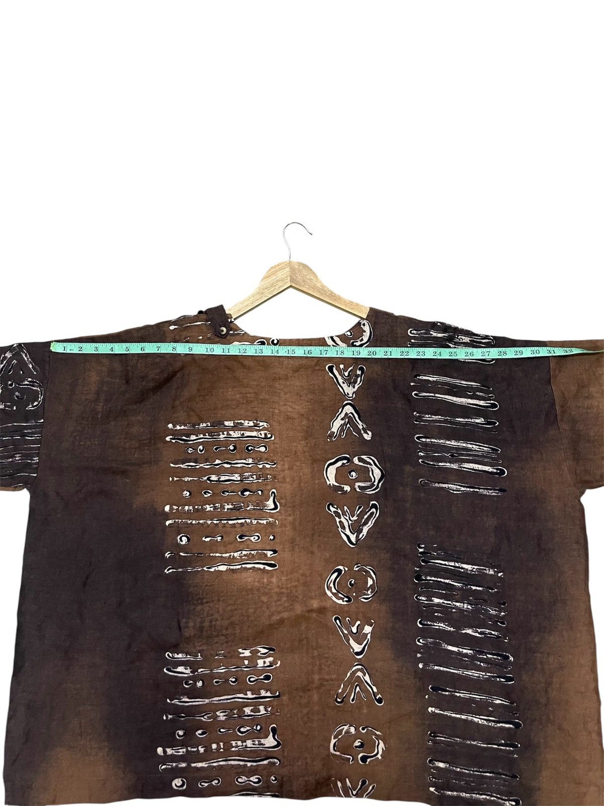 Vintage Vintage Eskandar Aboriginal Print Boat Neck 100%Line Tunic Size US XXL / EU 58 / 5 - 14 Thumbnail