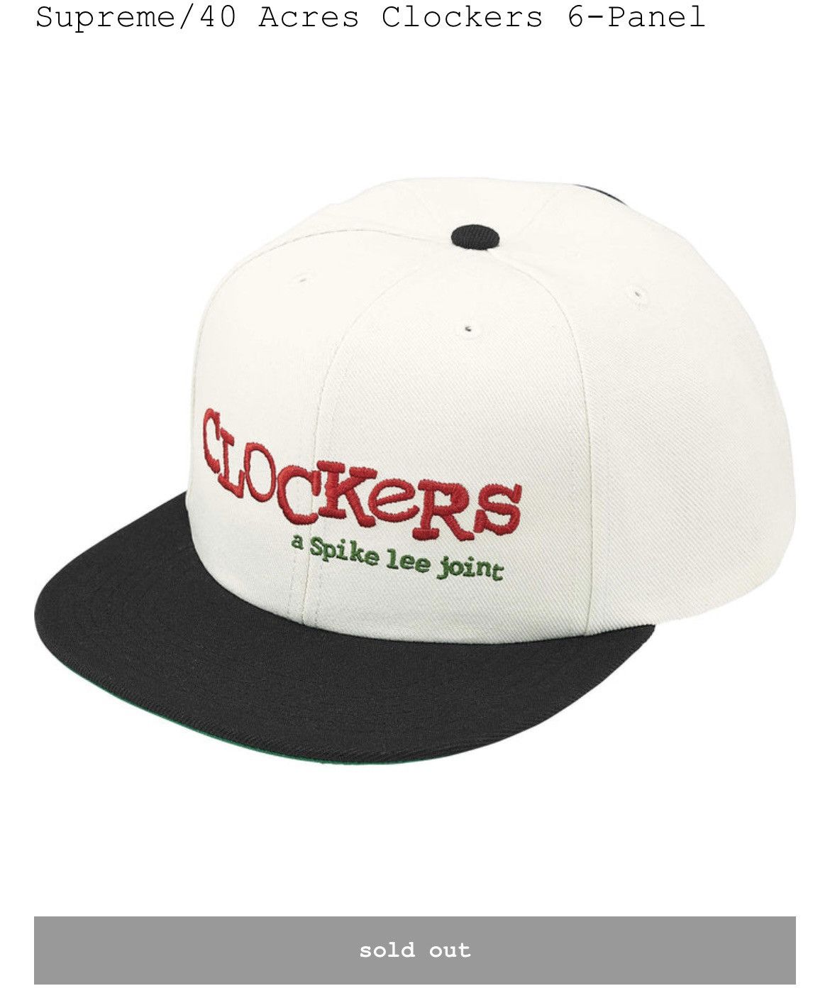 Supreme Supreme/40 Acres Clockers 6-Panel Size ONE SIZE - 1 Thumbnail
