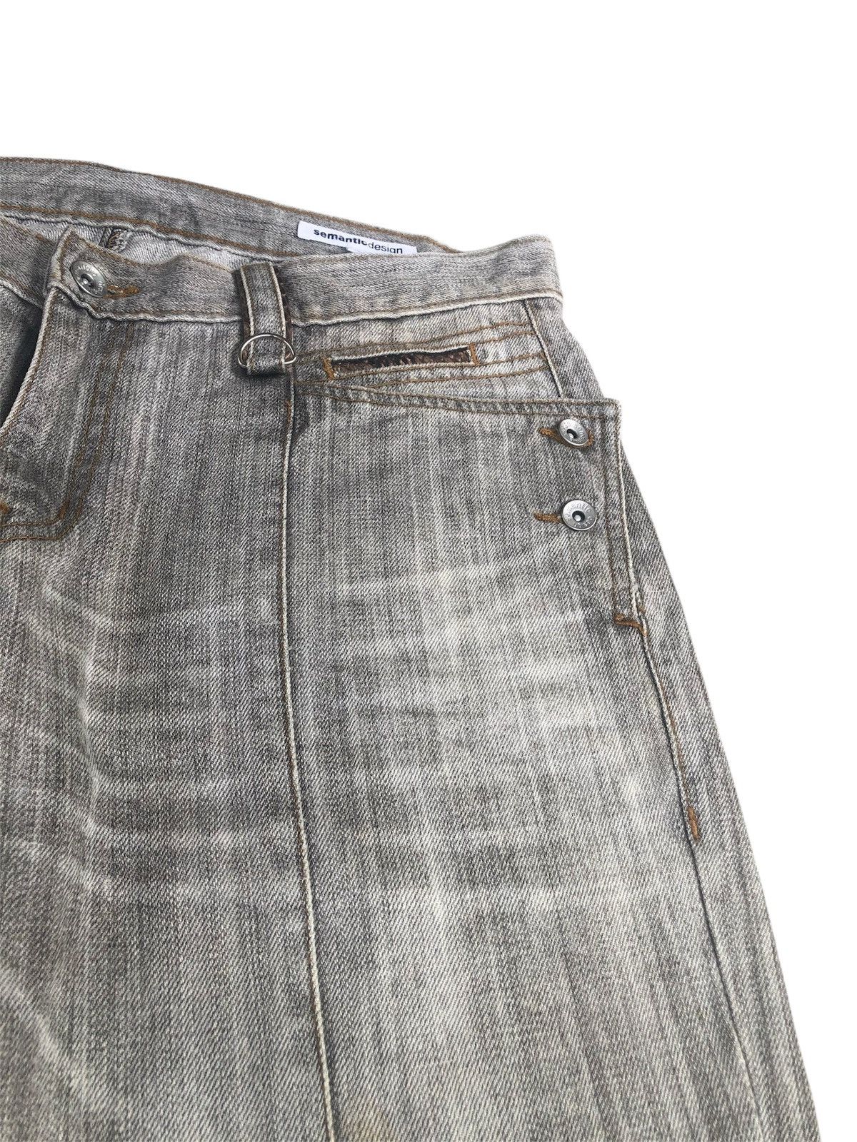 semanticdesign Semantic Design Flared Jeans Snake Skin Distressed Jeans Size US 33 - 14 Thumbnail