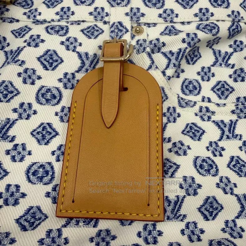 Louis Vuitton Louis Vuitton Blue and White Full Print Leather Jeans Size US 40 / EU 56 - 3 Thumbnail