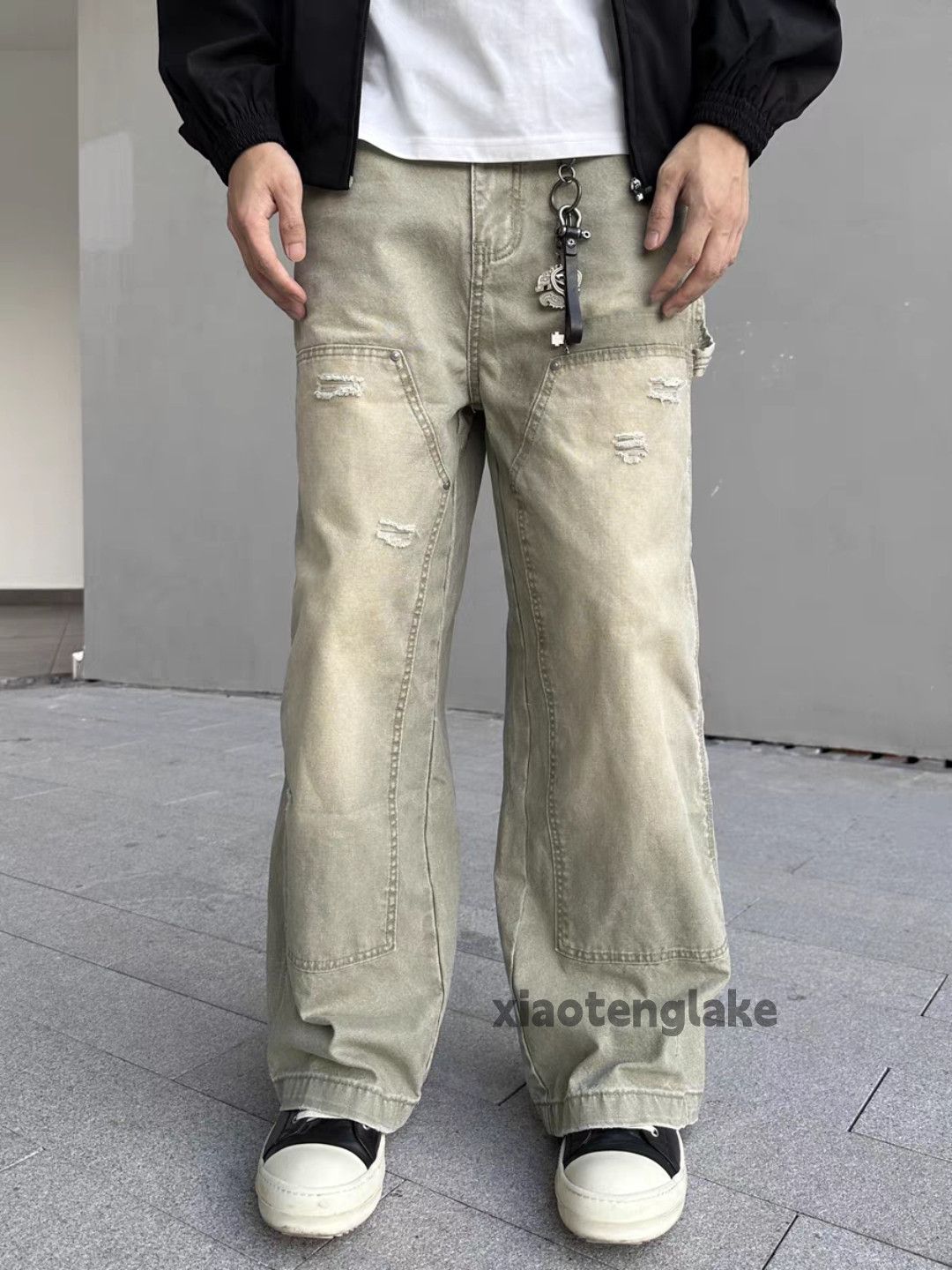 Jean × Vintage washed faded cleanfit yuppie loose work carpenter jeans Size US 32 / EU 48 - 1 Thumbnail