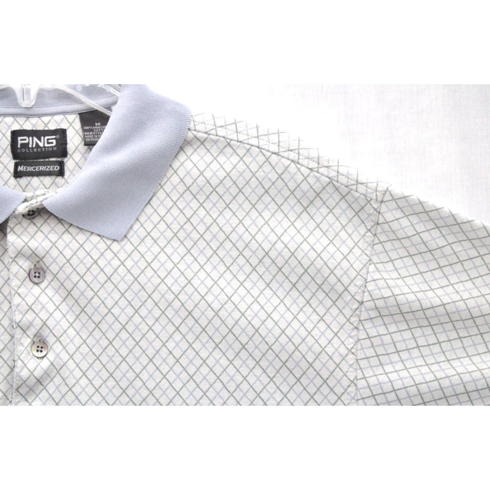 Vintage Ping Polo Shirt Mens Gray 100% Cotton Diamond Logo Short Sleeve Collared Pullover Classic Golf Shirt M Size US M / EU 48-50 / 2 - 2 Thumbnail