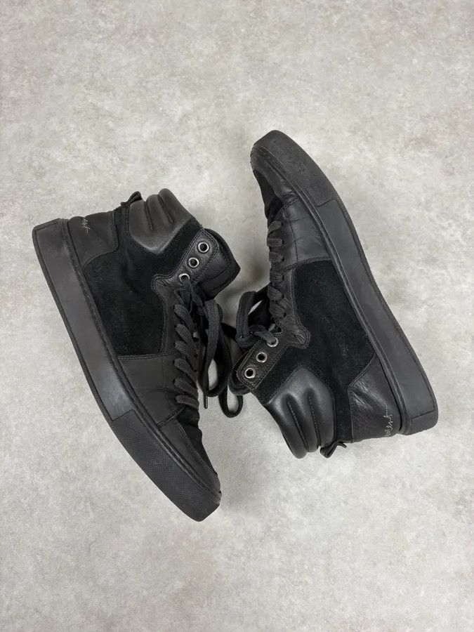 Yves Saint Laurent FW2002 Yves Saint Laurent Black Suede Leather High Sneakers Size US 7 / EU 40 - 7 Thumbnail