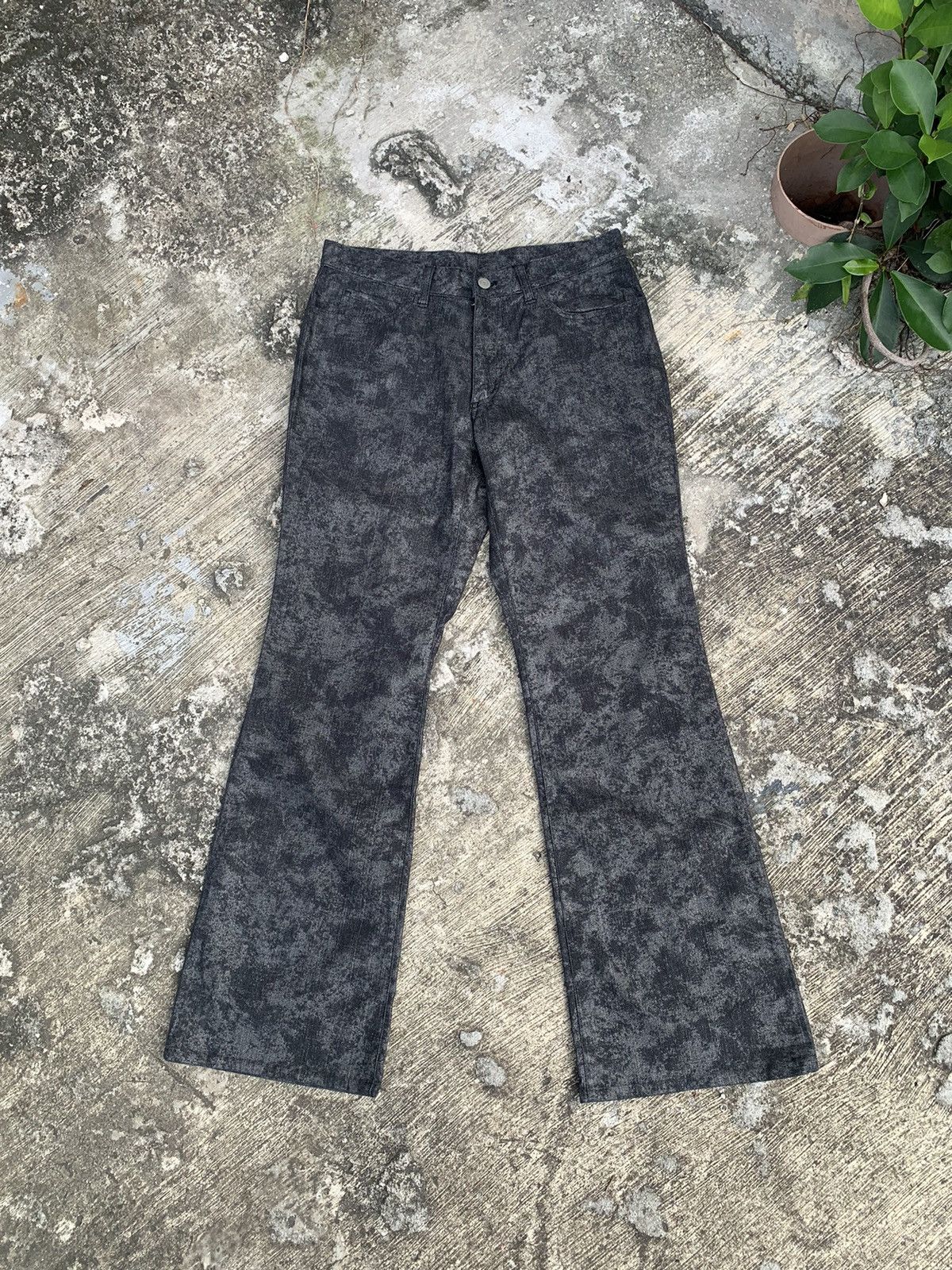 If Six Was Nine × Le Grande Bleu (L.G.B.) × Tornado Mart A.S.M atelier sab men stretchable flare bootcut pants Size 31" - 2 Thumbnail