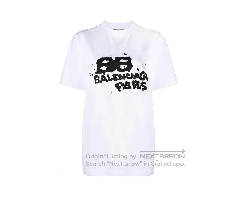 Other Balenciaga Letter Logo Print Round Neck Short Sleeve Size US XL / EU 56 / 4 - 1 Thumbnail
