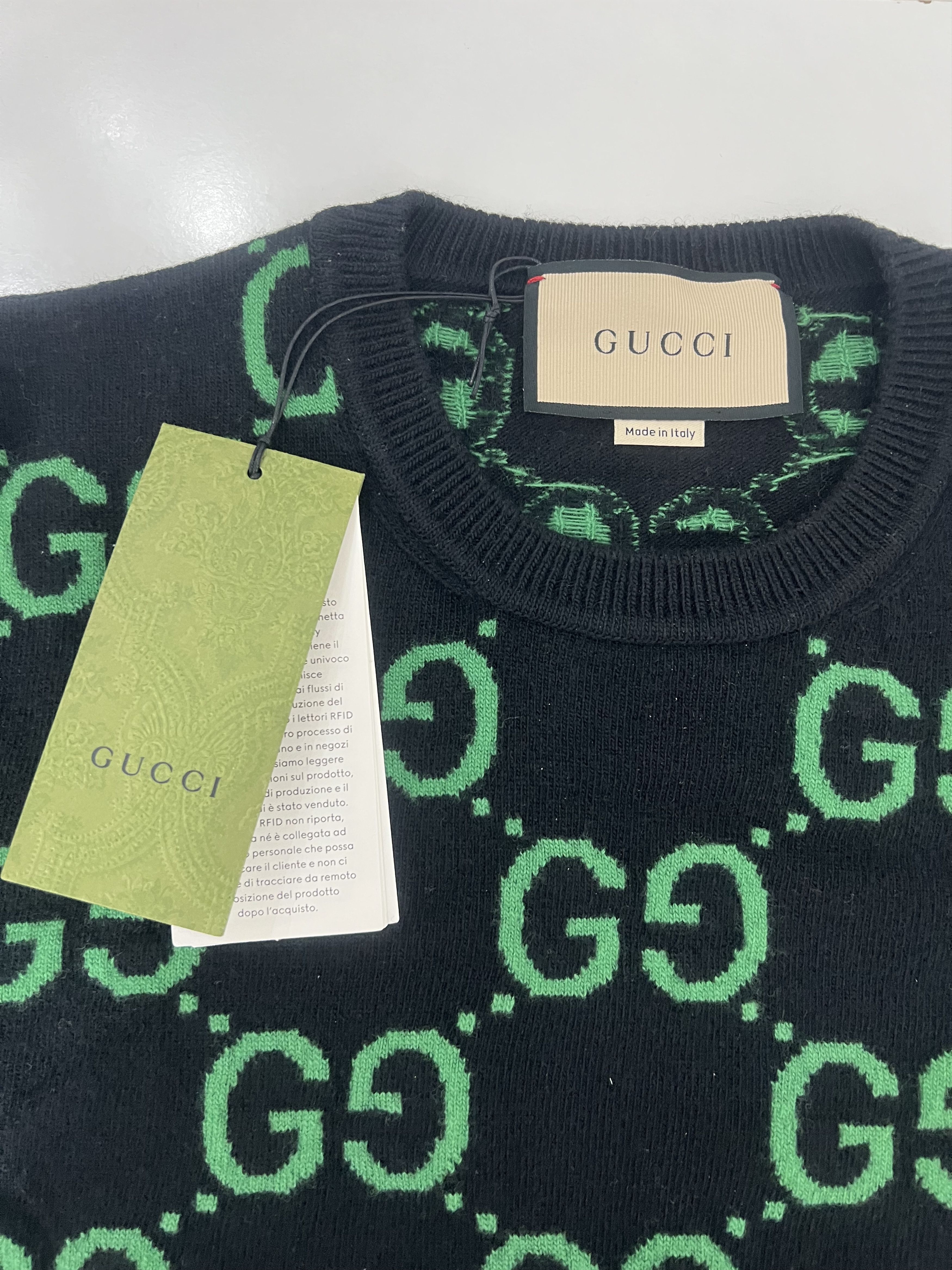 Gucci Gucci - Maglione In Lana Con Monogramma GG Taglia M Size US M / EU 48-50 / 2 - 5 Thumbnail